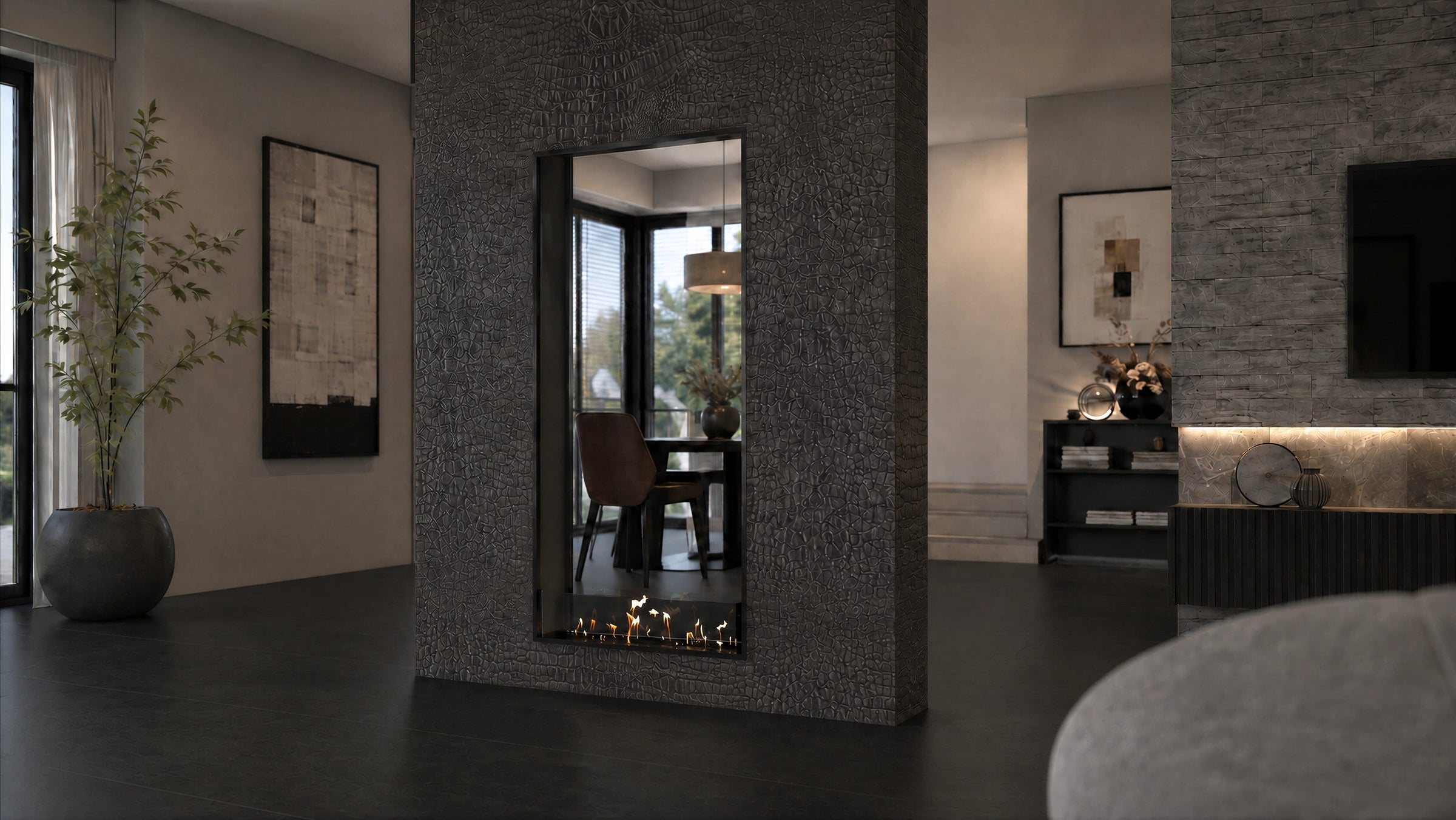 Fame Vertical Bio Ethanol Doorkijkhaard 80 x 160 cm – afbeelding 2