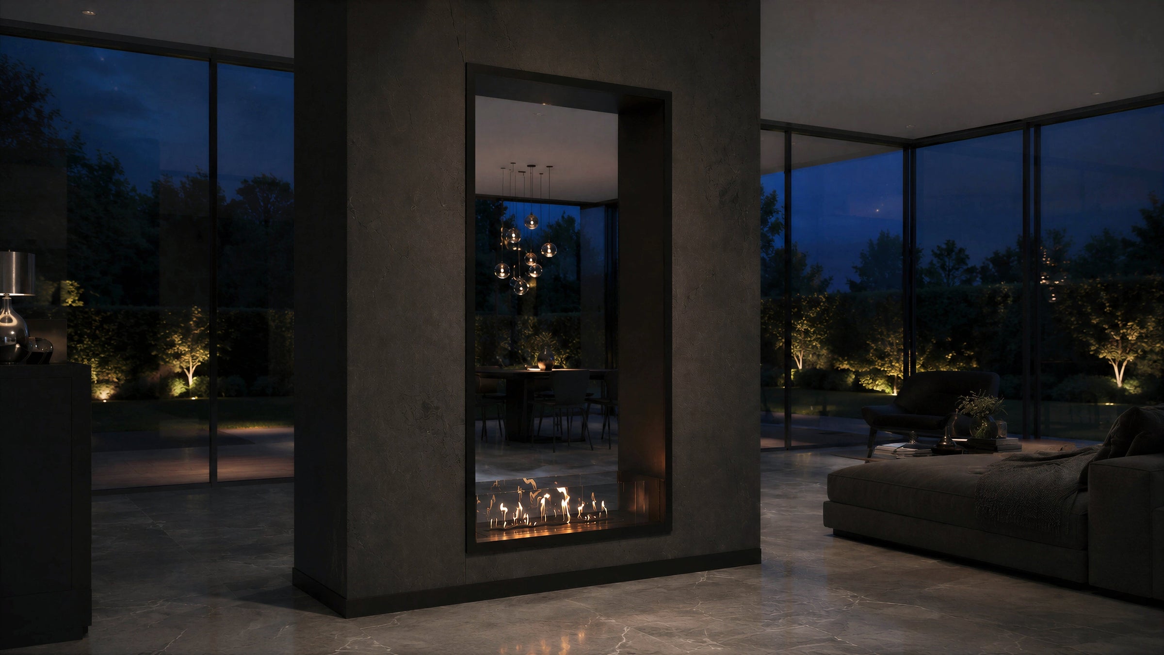 Fame Vertical Bio Ethanol Doorkijkhaard 80 x 200 cm – afbeelding 2