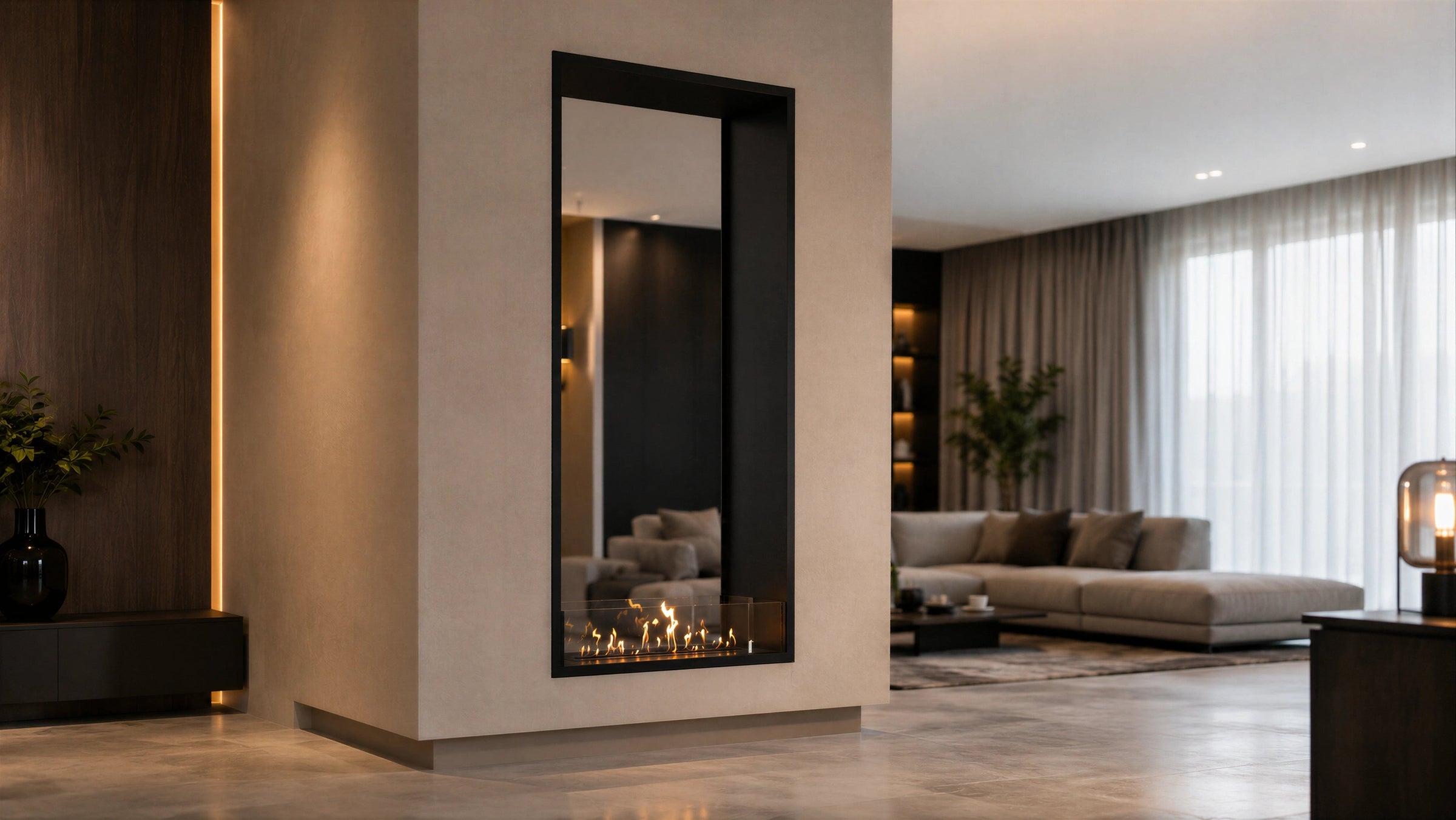 Fame Vertical Bio Ethanol Doorkijkhaard 90 x 120 cm – afbeelding 2