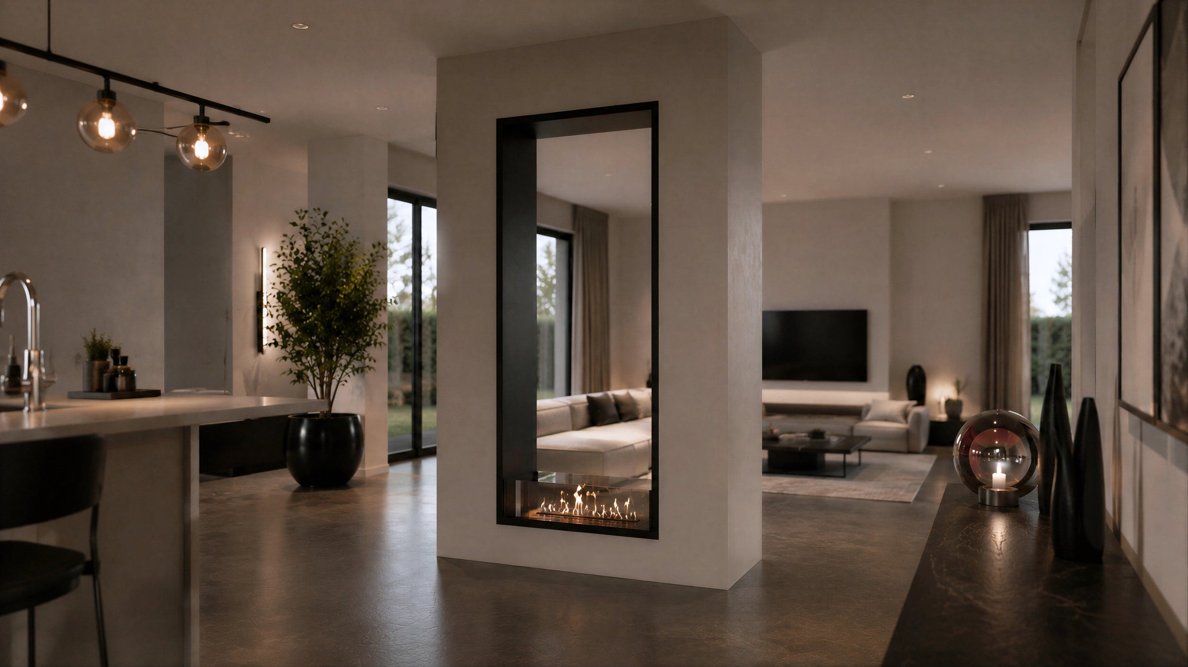 Fame Vertical Bio Ethanol Doorkijkhaard 90 x 180 cm – afbeelding 3