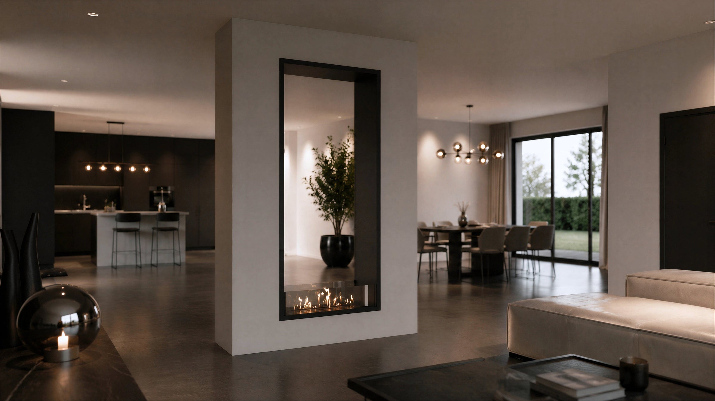 Fame Vertical Bio Ethanol Doorkijkhaard 90 x 180 cm – afbeelding 2