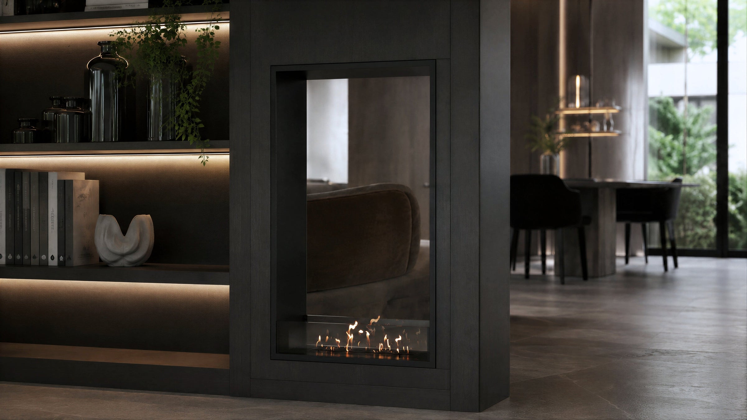 Fame Vertical Bio Ethanol Doorkijkhaard 90 x 200 cm – afbeelding 2
