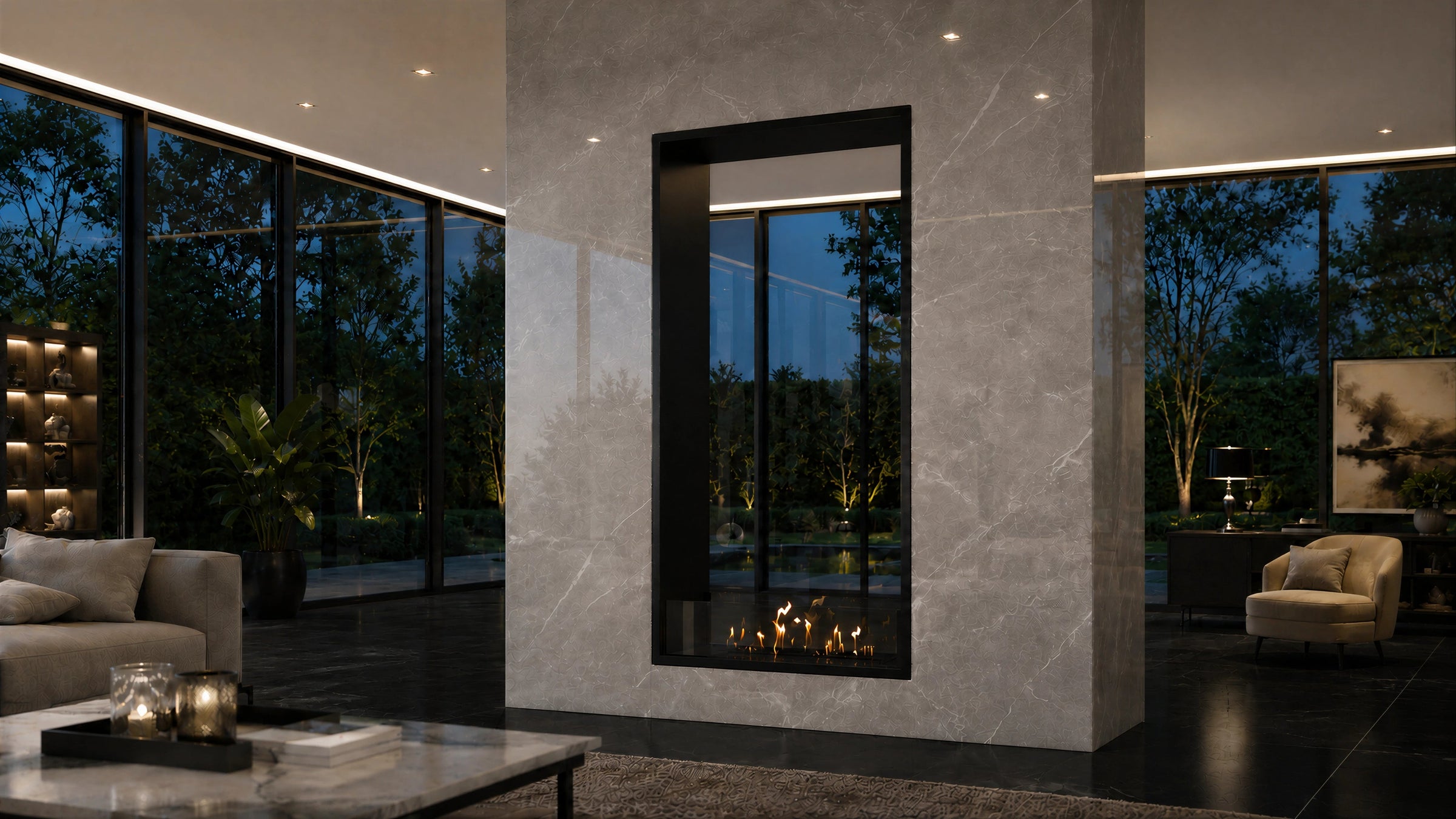 Fame Vertical Bio Ethanol Doorkijkhaard 70 x 100 cm – afbeelding 2