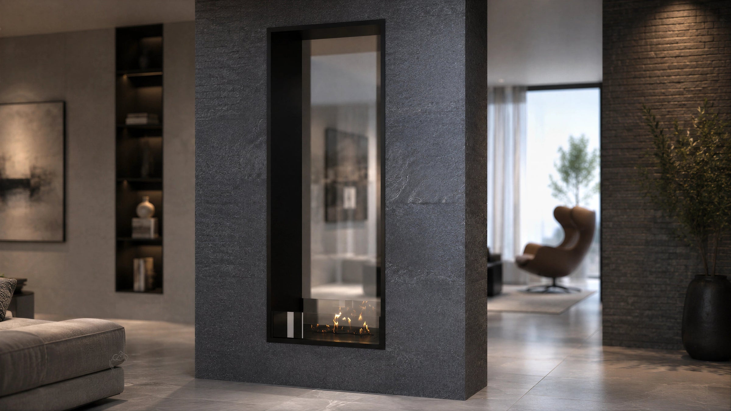 Fame Vertical Bio Ethanol Doorkijkhaard 60 x 120 cm – afbeelding 2