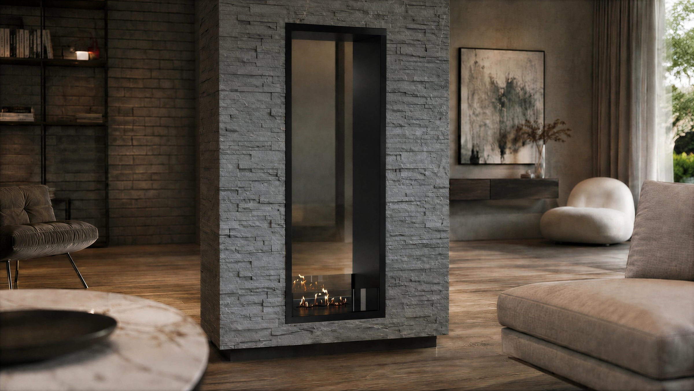 Fame Vertical Bio Ethanol Doorkijkhaard 60 x 160 cm – afbeelding 2