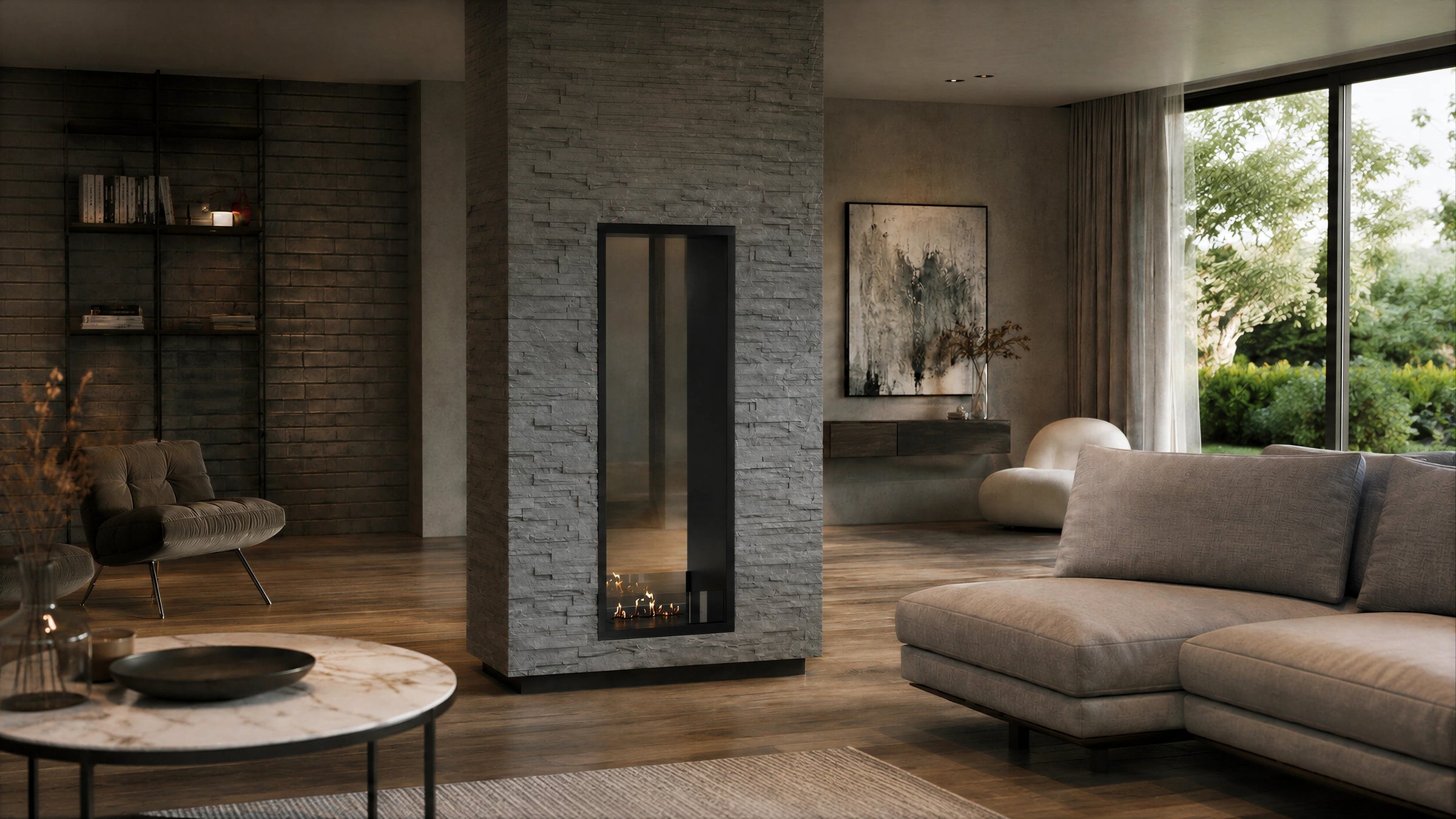 Fame Vertical Bio Ethanol Doorkijkhaard 60 x 160 cm – afbeelding 3