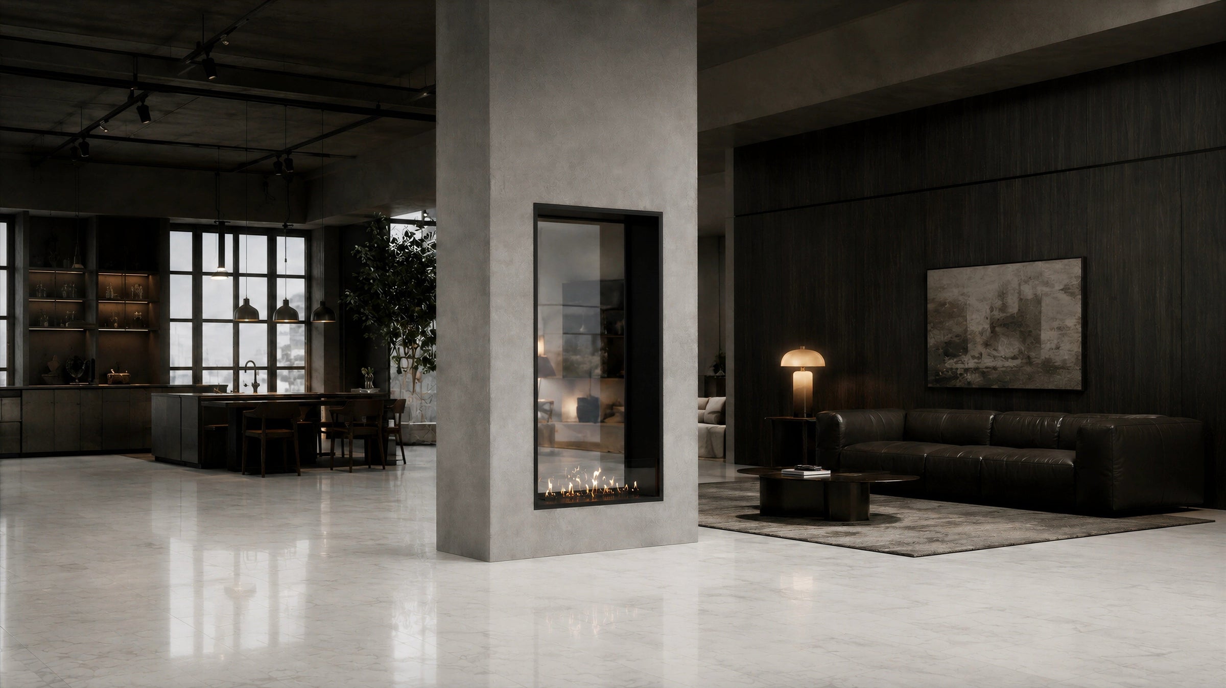 Fame Vertical Doorkijkhaard Enkel Volle Glas 100 x 100 cm – afbeelding 3