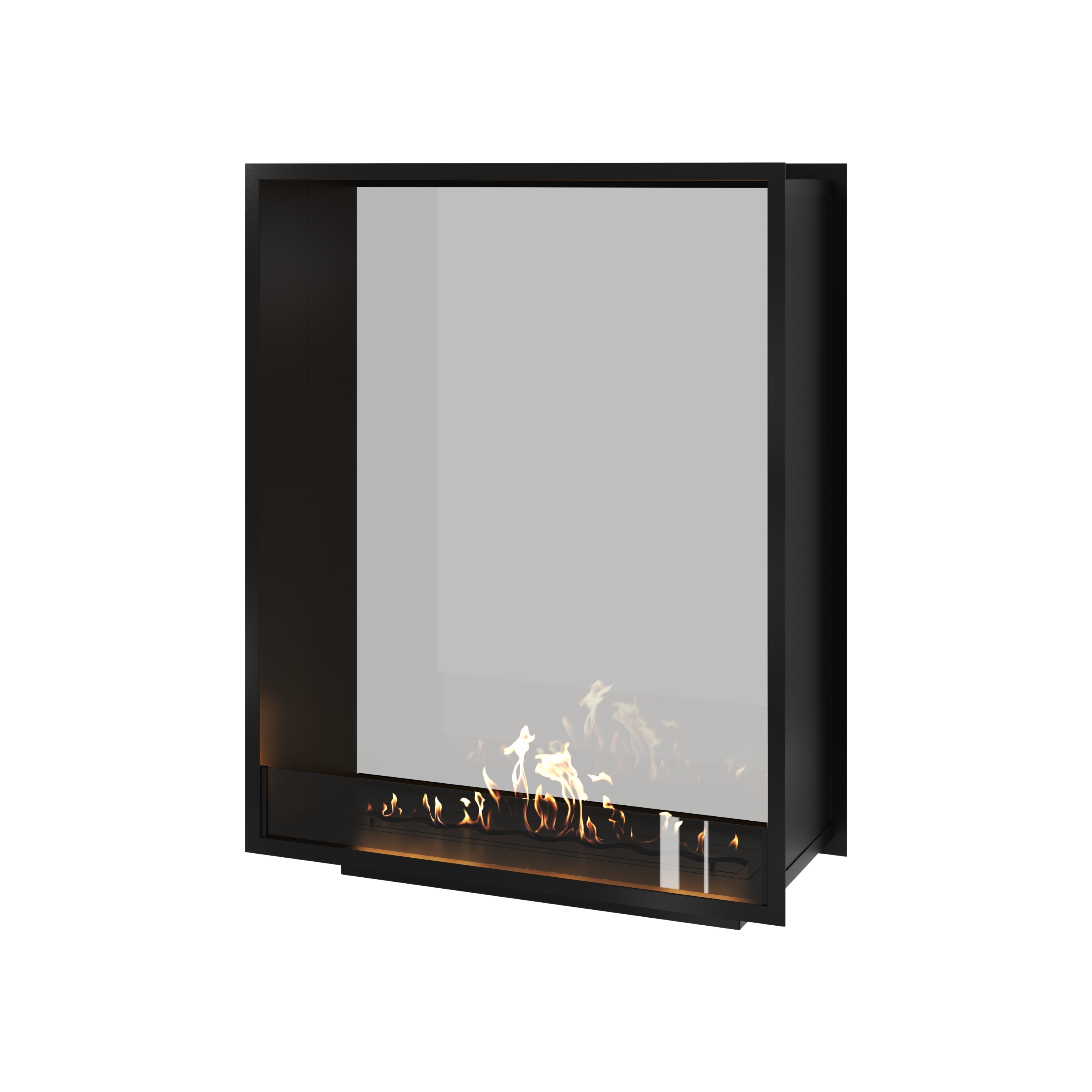 Fame Vertical Doorkijkhaard Enkel Volle Glas 100 x 100 cm – afbeelding 1