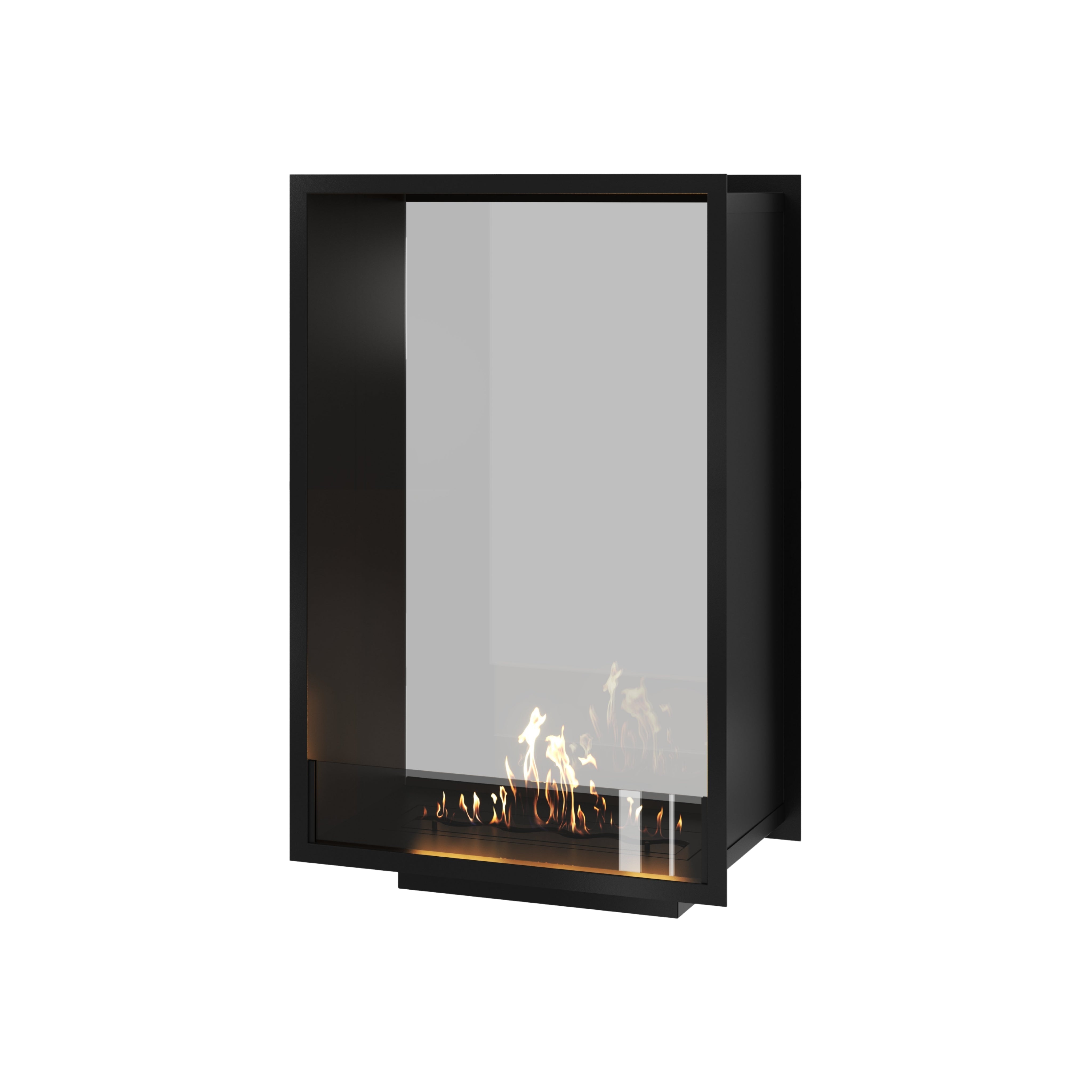 Fame Vertical Doorkijkhaard Enkel Volle Glas 70 x 100 cm – afbeelding 1