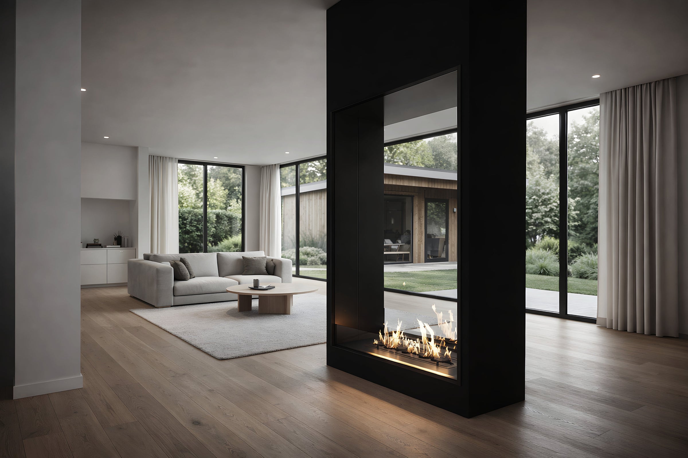 Fame Vertical Doorkijkhaard Enkel Volle Glas 90 x 180 cm – afbeelding 4