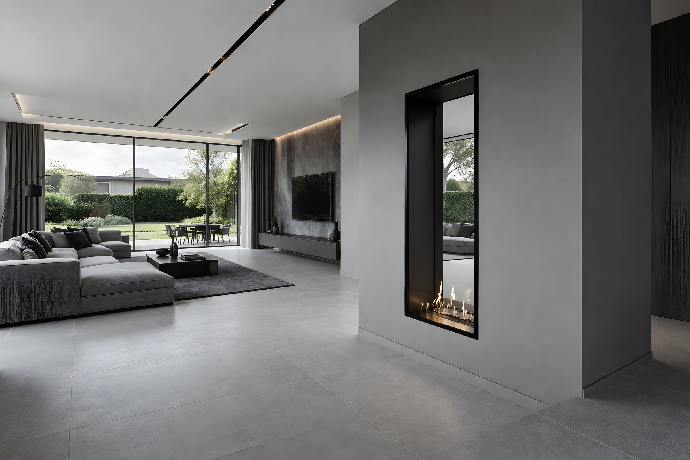 Fame Vertical Doorkijkhaard Enkel Volle Glas 80 x 180 cm – afbeelding 5