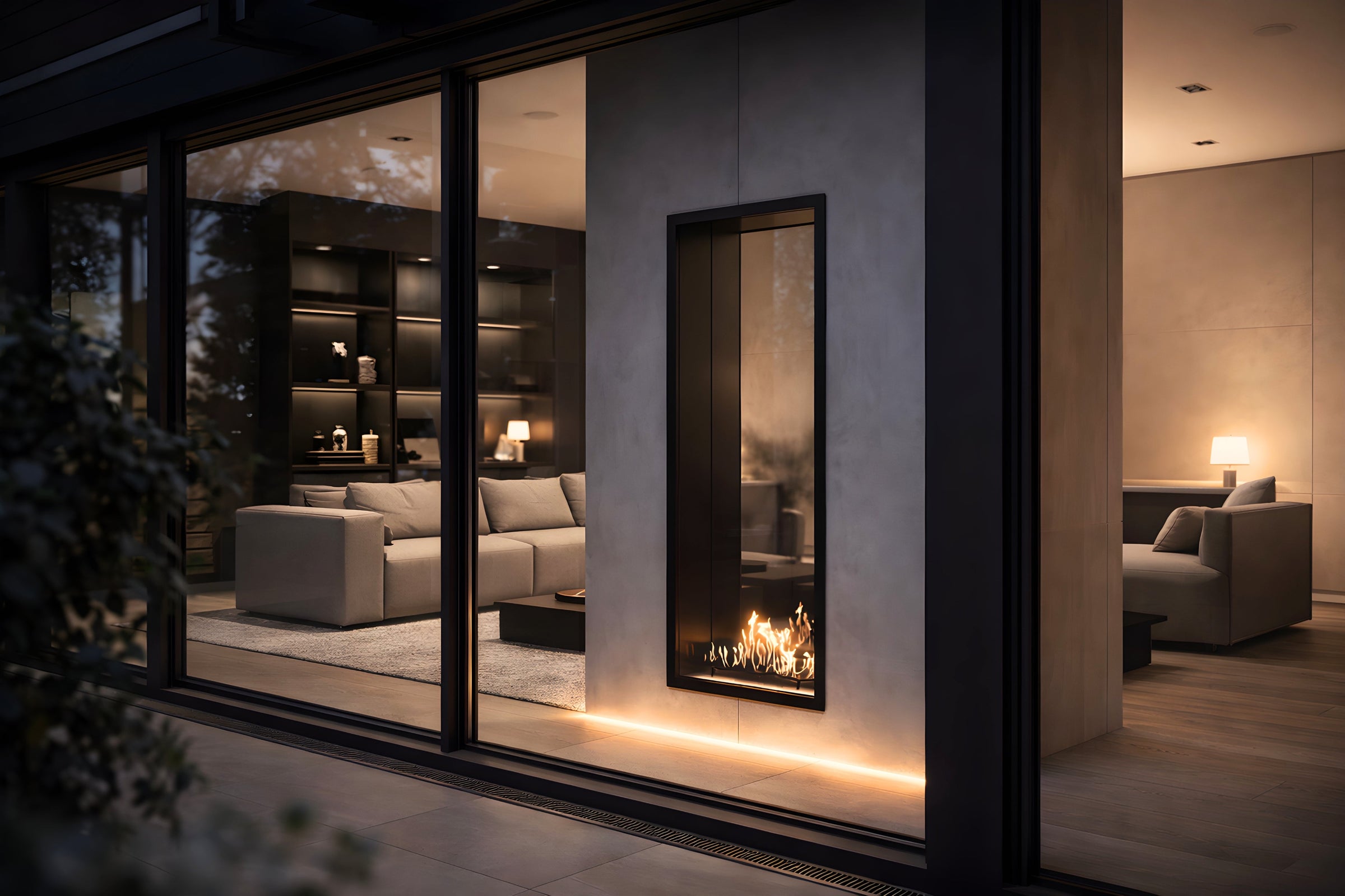 Fame Vertical Doorkijkhaard Enkel Volle Glas 60 x 100 cm – afbeelding 4
