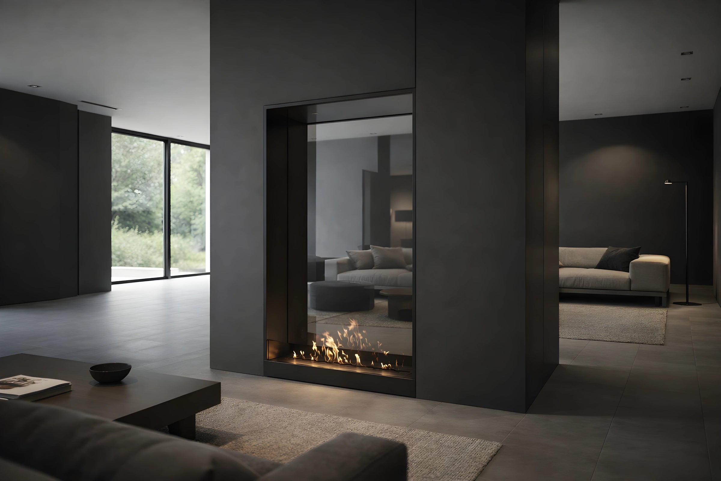 Fame Vertical Doorkijkhaard Enkel Volle Glas 100 x 120 cm – afbeelding 4