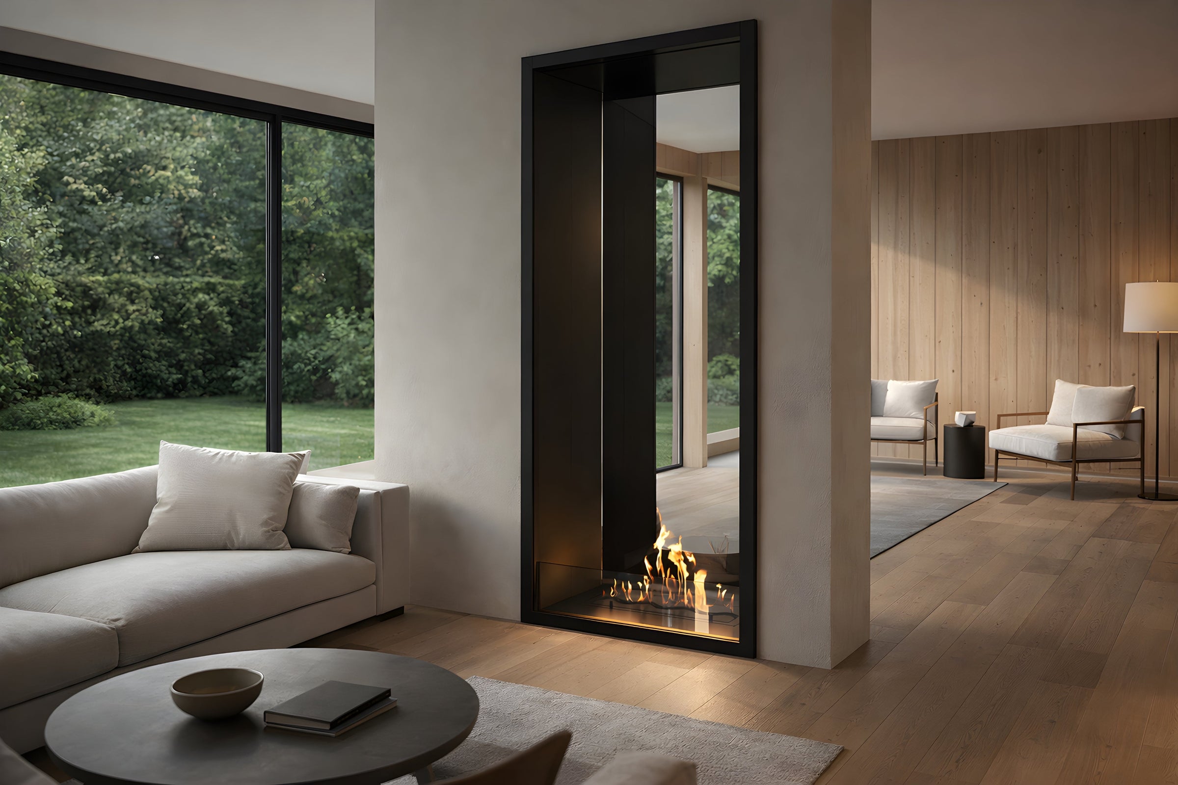 Fame Vertical Doorkijkhaard Enkel Volle Glas 80 x 160 cm – afbeelding 3