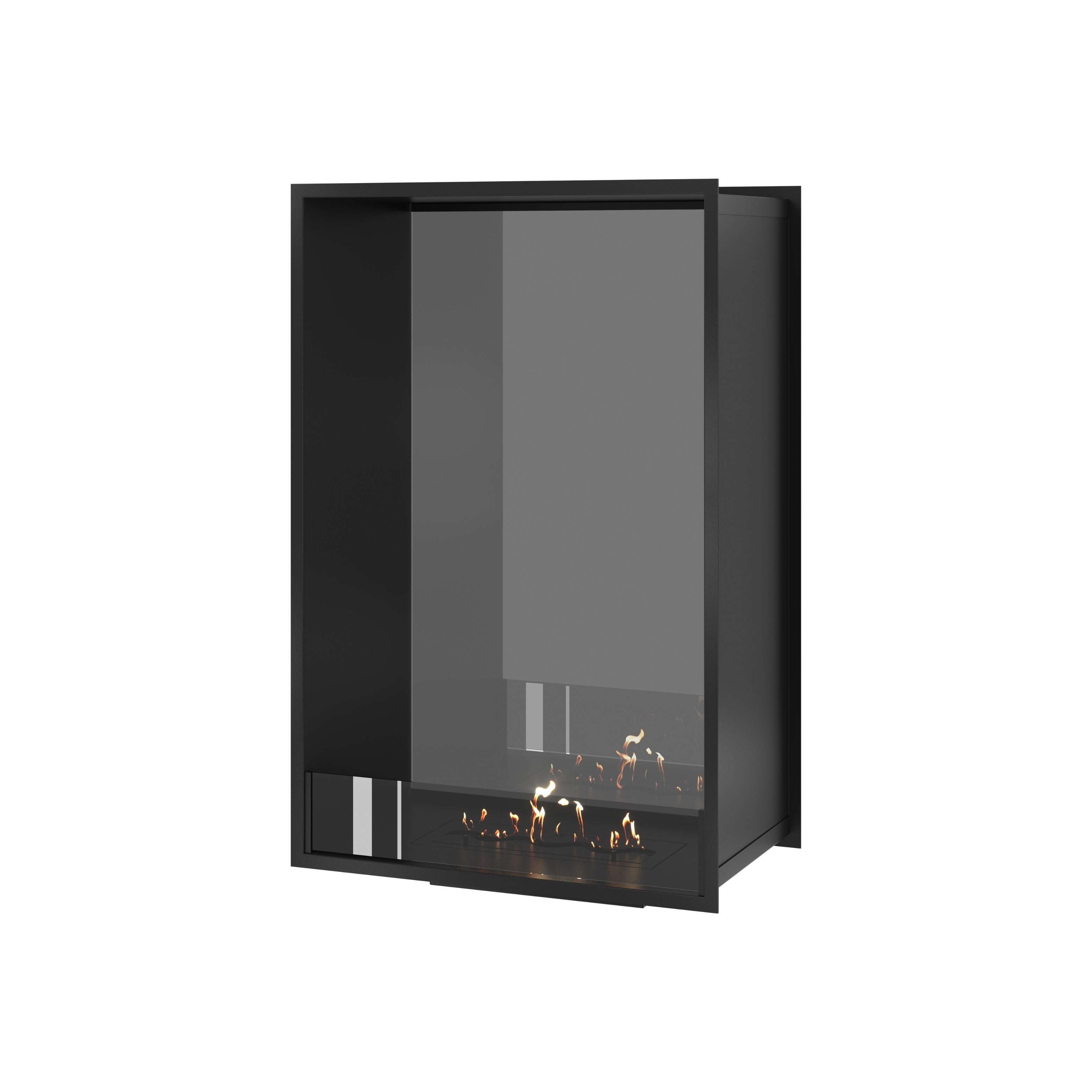 Fame Vertical Doorkijkhaard Enkel Volle Glas 70 x 100 cm – afbeelding 1