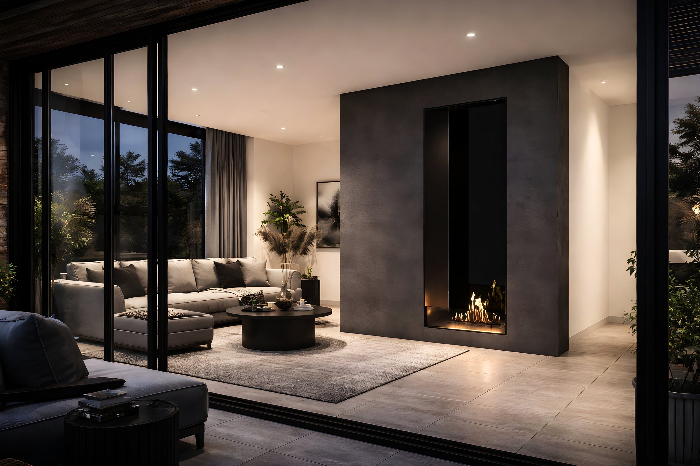 Fame Vertical Doorkijkhaard Enkel Volle Glas 70 x 200 cm – afbeelding 5