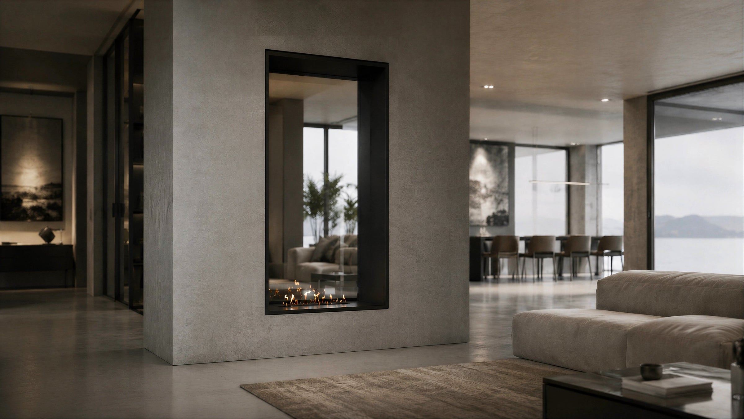 Fame Vertical Doorkijkhaard Enkel Volle Glas 70 x 160 cm – afbeelding 2