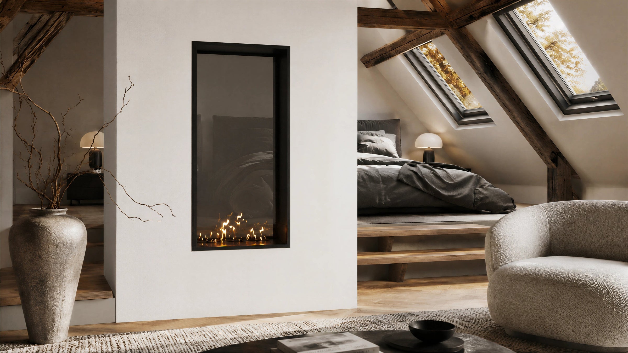 Fame Vertical Doorkijkhaard Enkel Volle Glas 70 x 180 cm – afbeelding 2
