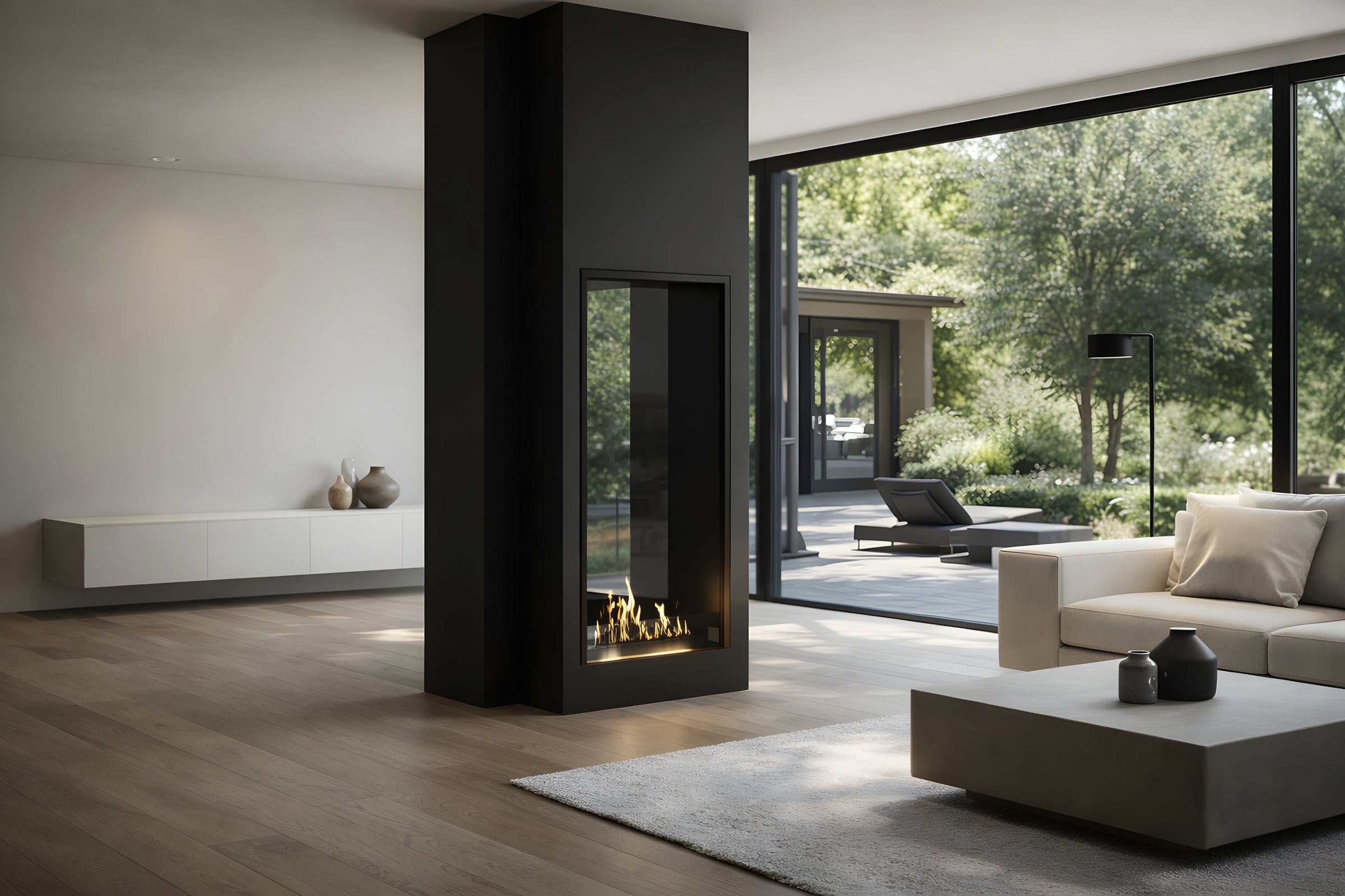 Fame Vertical Doorkijkhaard Enkel Volle Glas 80 x 200 cm – afbeelding 2