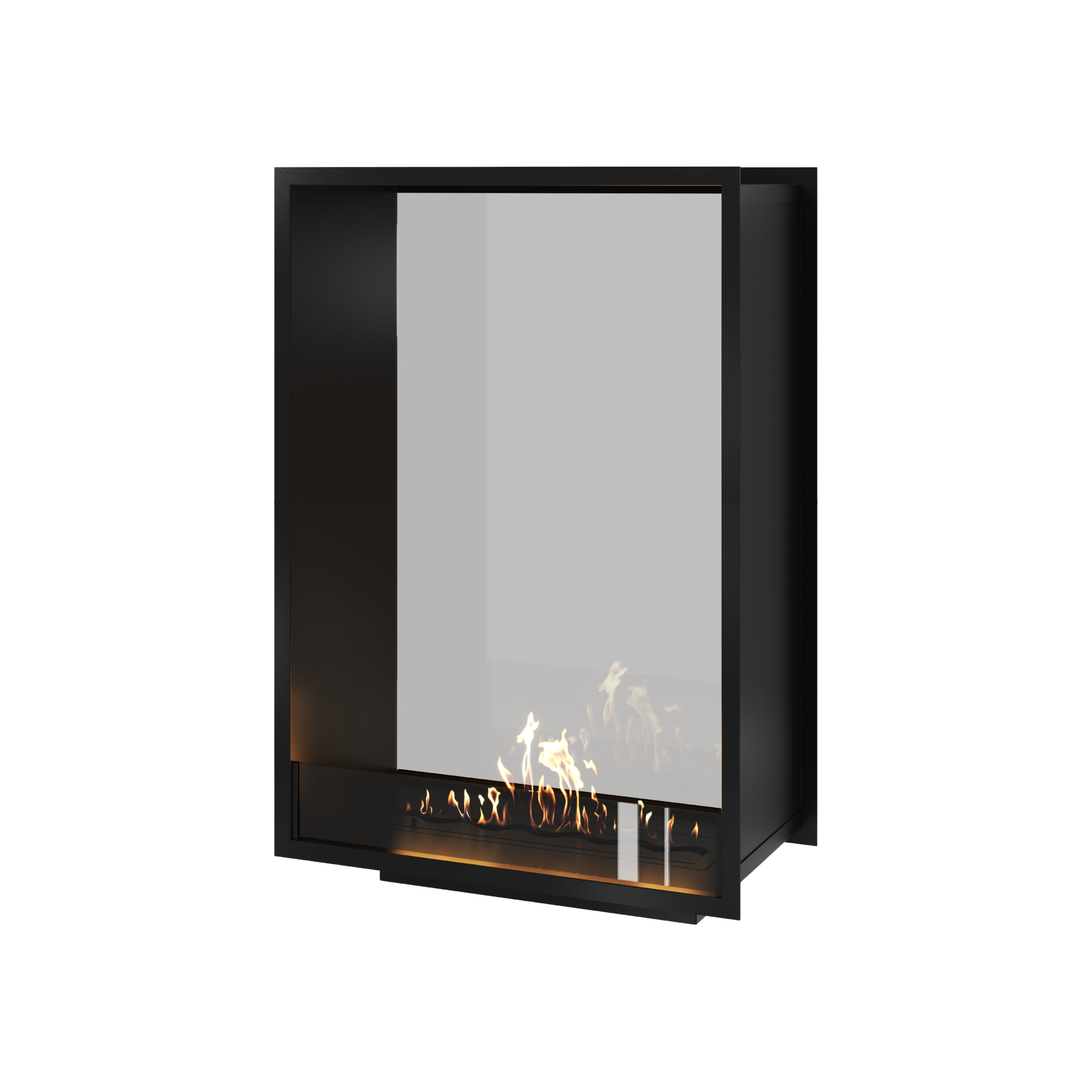 Fame Vertical Doorkijkhaard Enkel Volle Glas 80 x 100 cm – afbeelding 1
