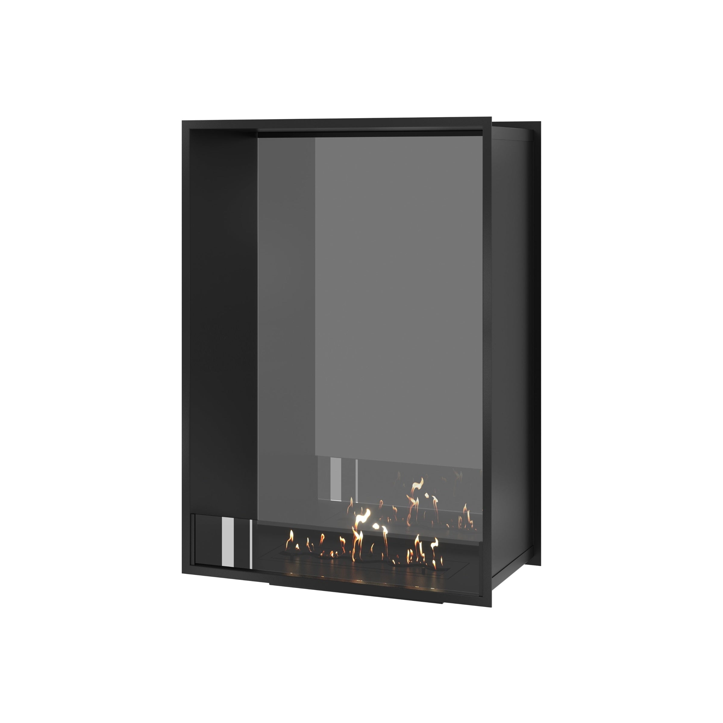 Fame Vertical Doorkijkhaard Enkel Volle Glas 80 x 100 cm – afbeelding 1