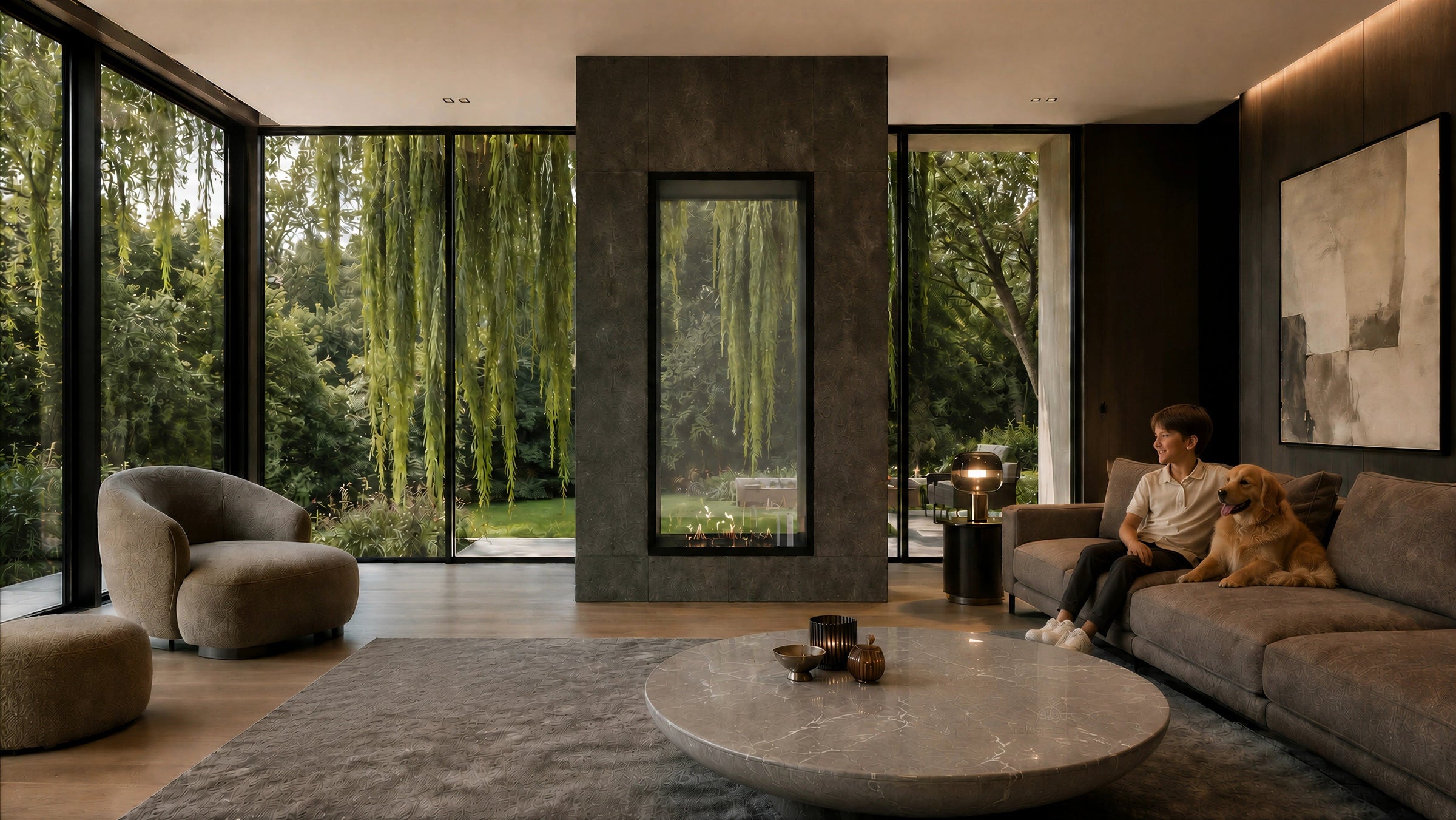 Fame Vertical Doorkijkhaard Enkel Volle Glas 80 x 120 cm – afbeelding 3