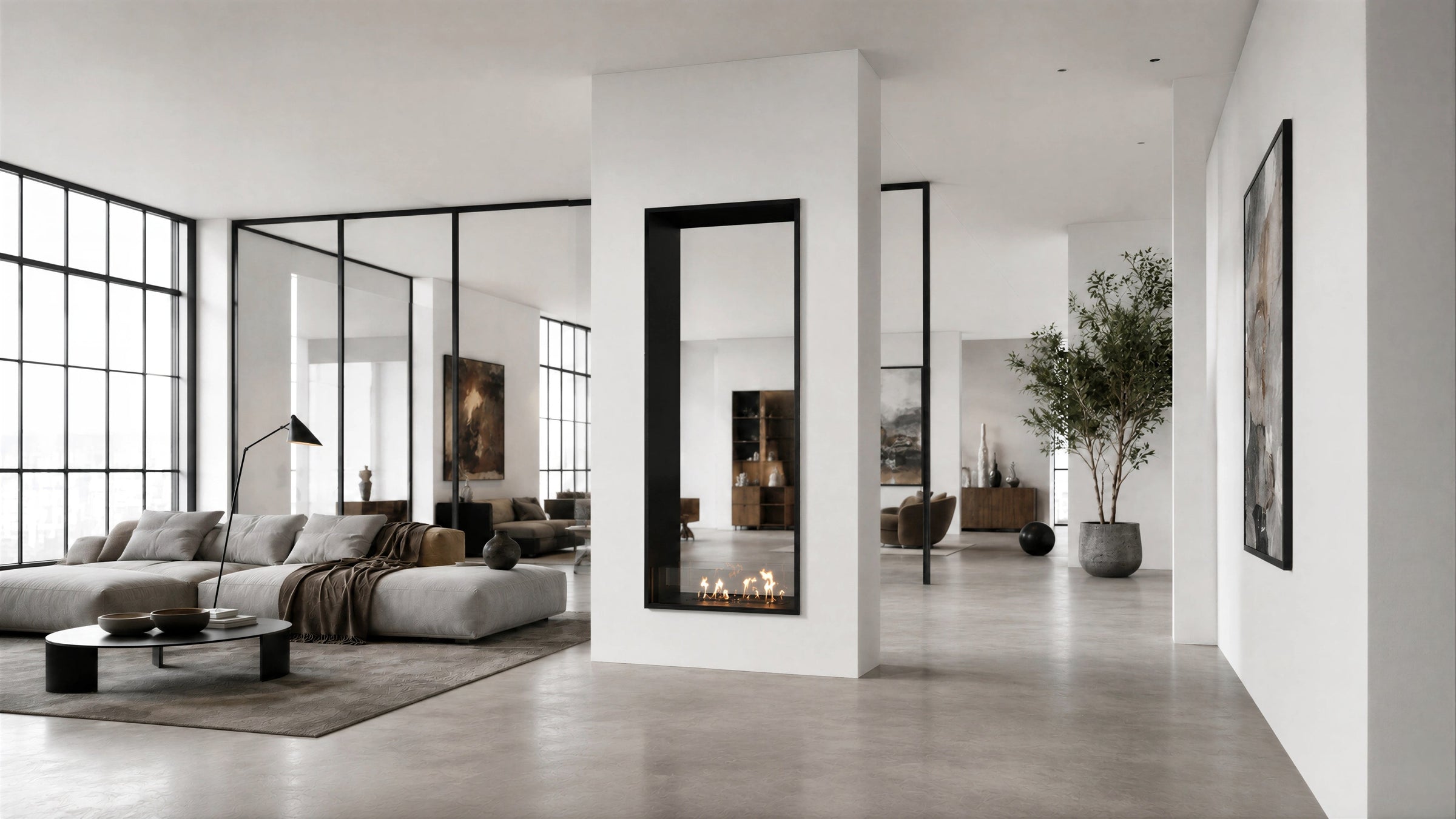 Fame Vertical Doorkijkhaard Enkel Volle Glas 80 x 200 cm – afbeelding 3