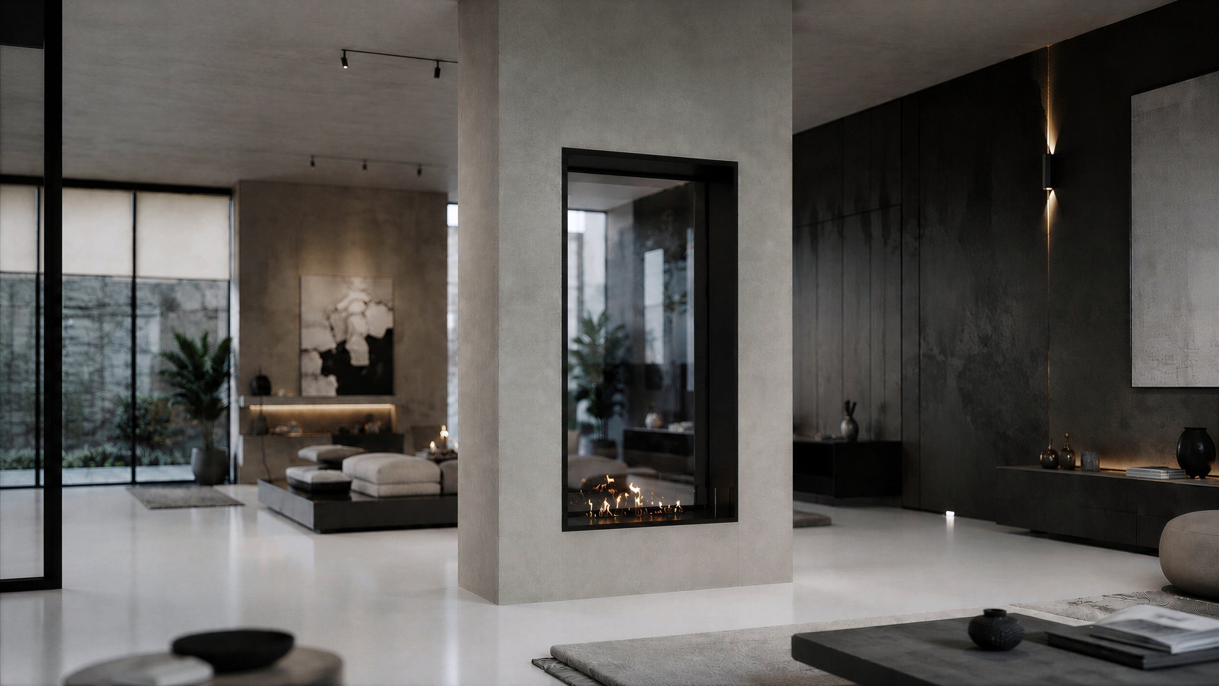 Fame Vertical Doorkijkhaard Enkel Volle Glas 90 x 100 cm – afbeelding 2