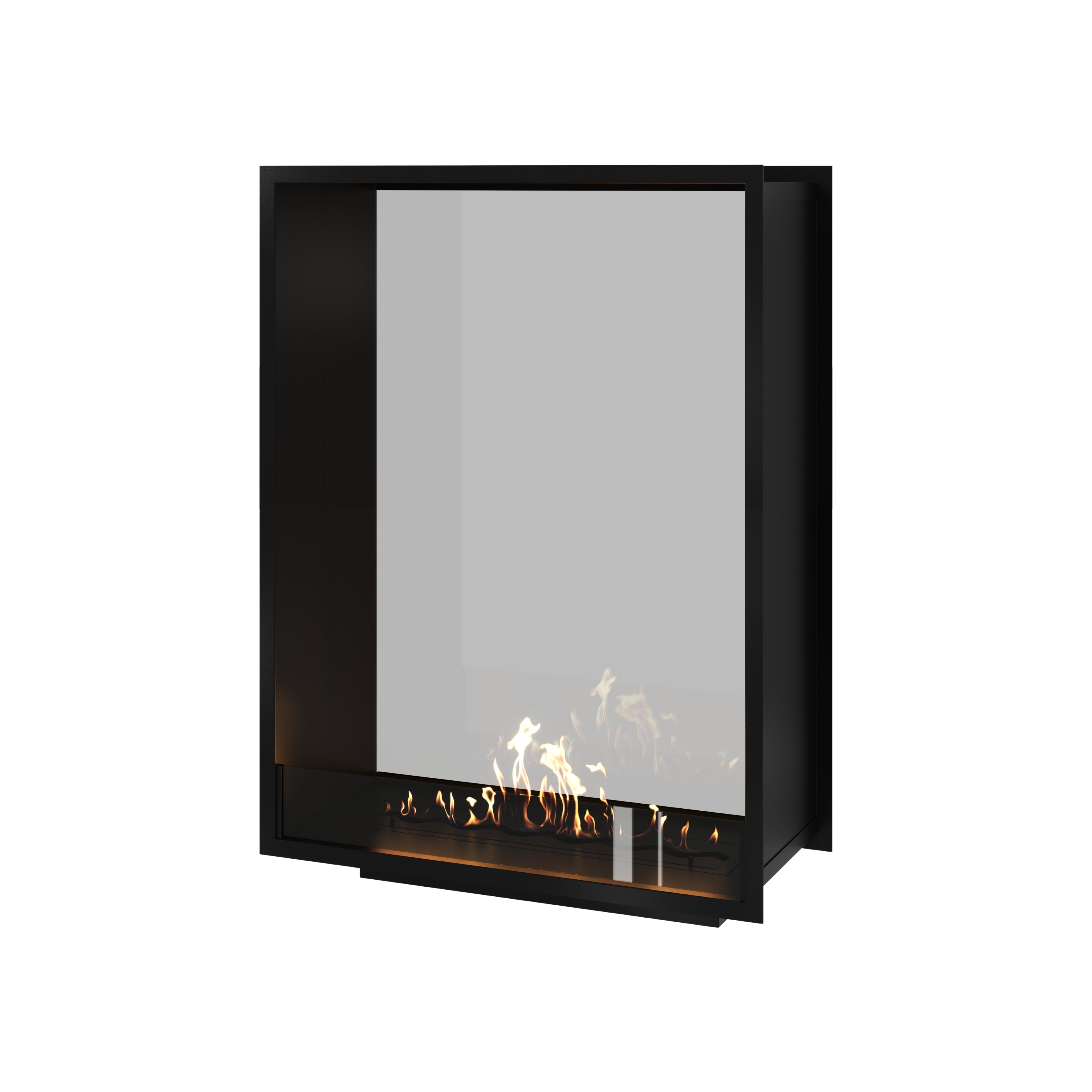 Fame Vertical Doorkijkhaard Enkel Volle Glas 90 x 100 cm – afbeelding 1