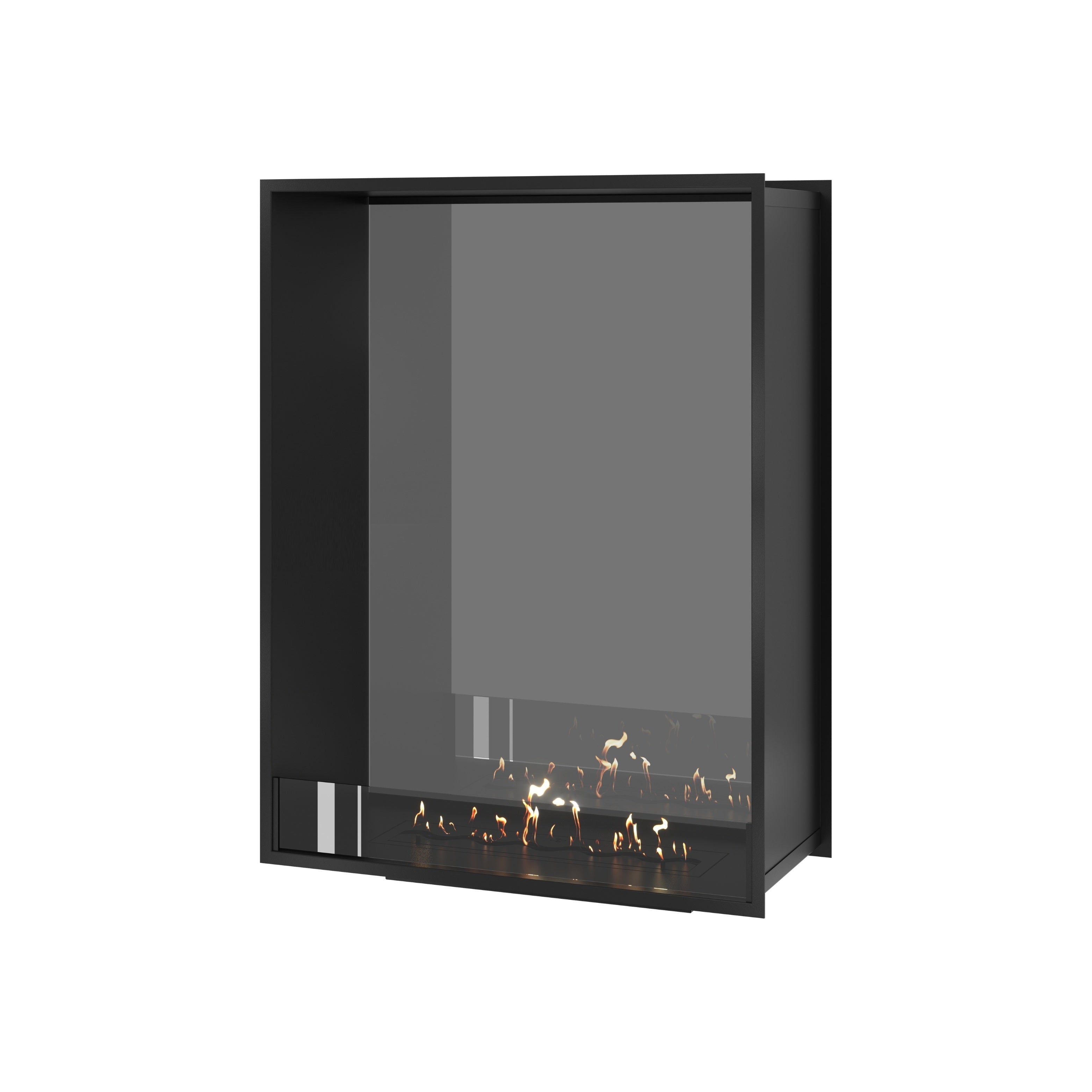 Fame Vertical Doorkijkhaard Enkel Volle Glas 90 x 100 cm – afbeelding 1