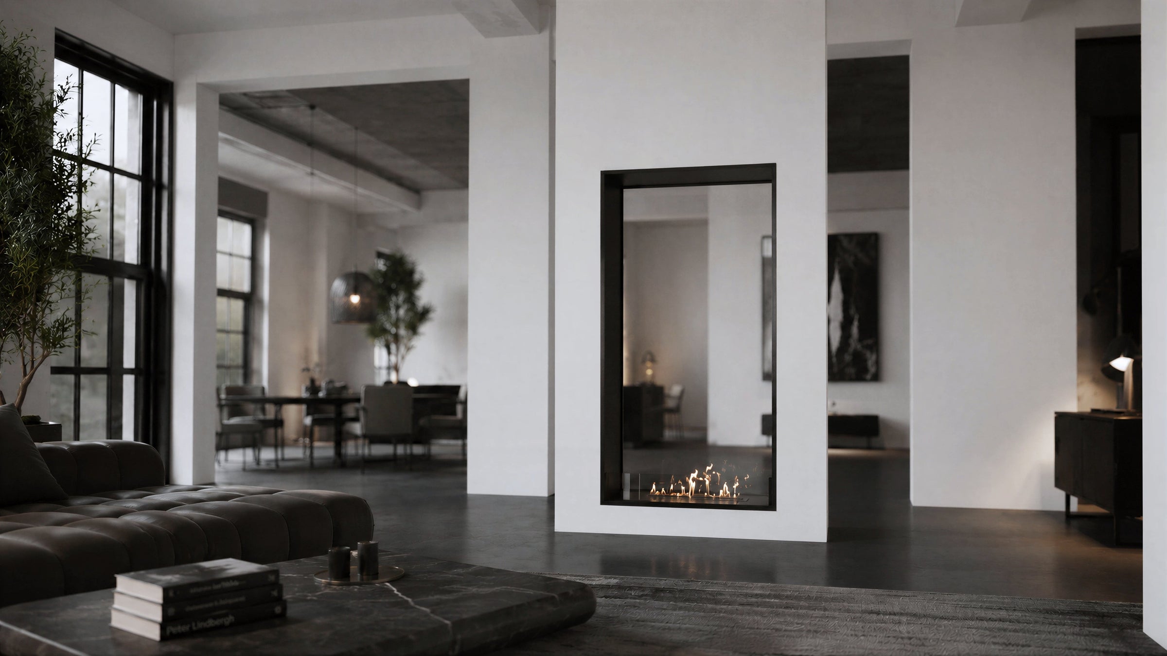 Fame Vertical Doorkijkhaard Enkel Volle Glas 90 x 120 cm – afbeelding 2