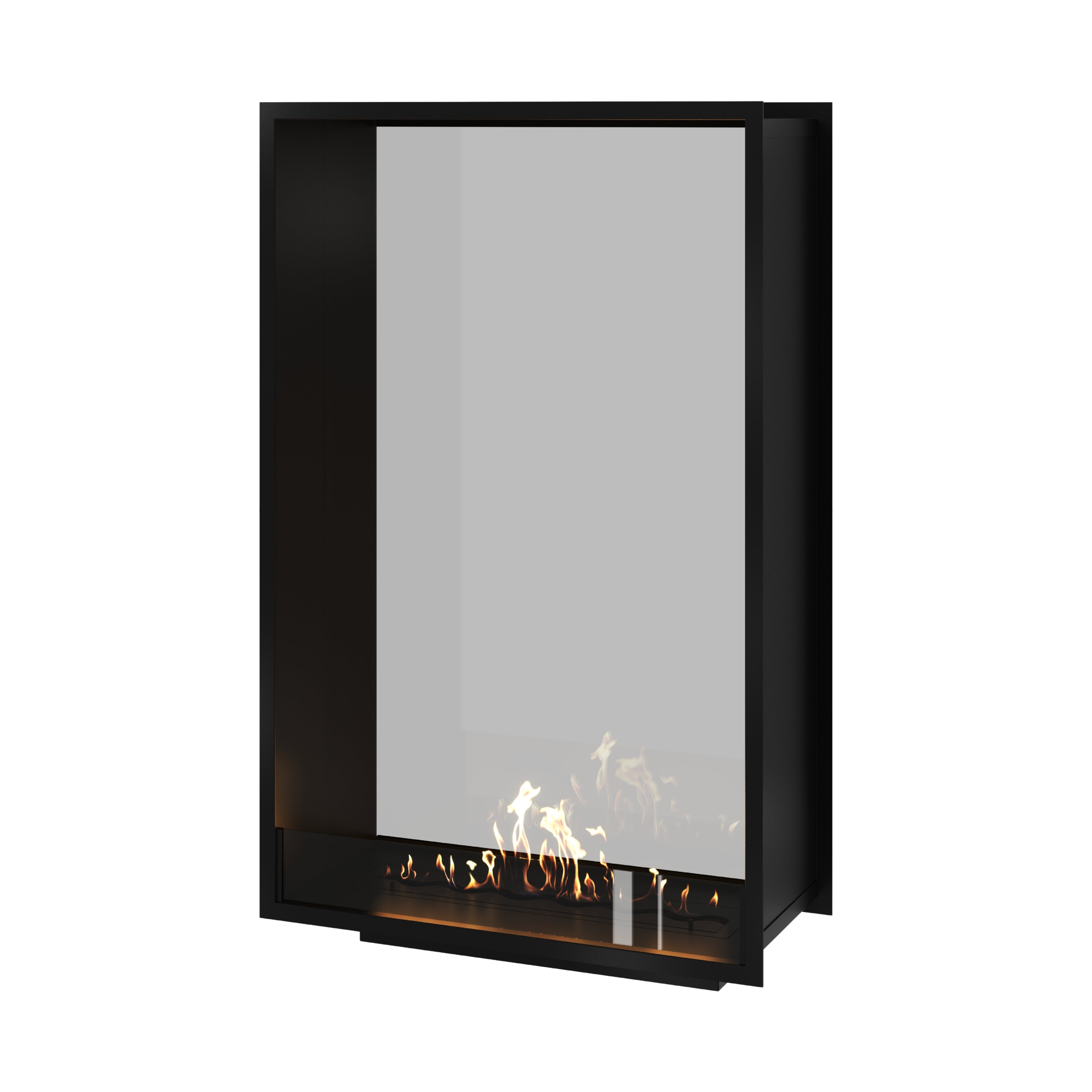 Fame Vertical Doorkijkhaard Enkel Volle Glas 90 x 140 cm – afbeelding 1