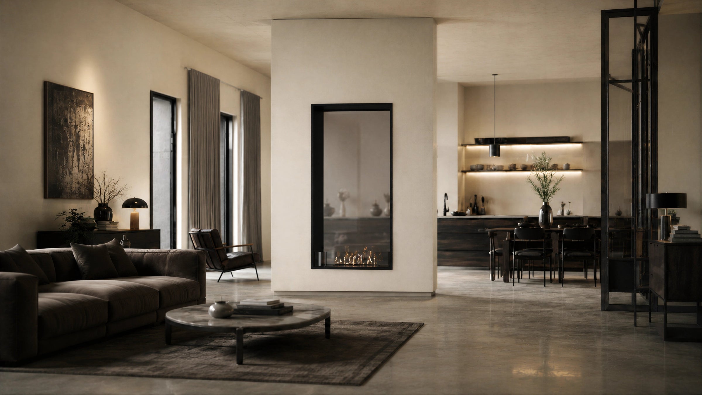 Fame Vertical Doorkijkhaard Enkel Volle Glas 90 x 180 cm – afbeelding 3