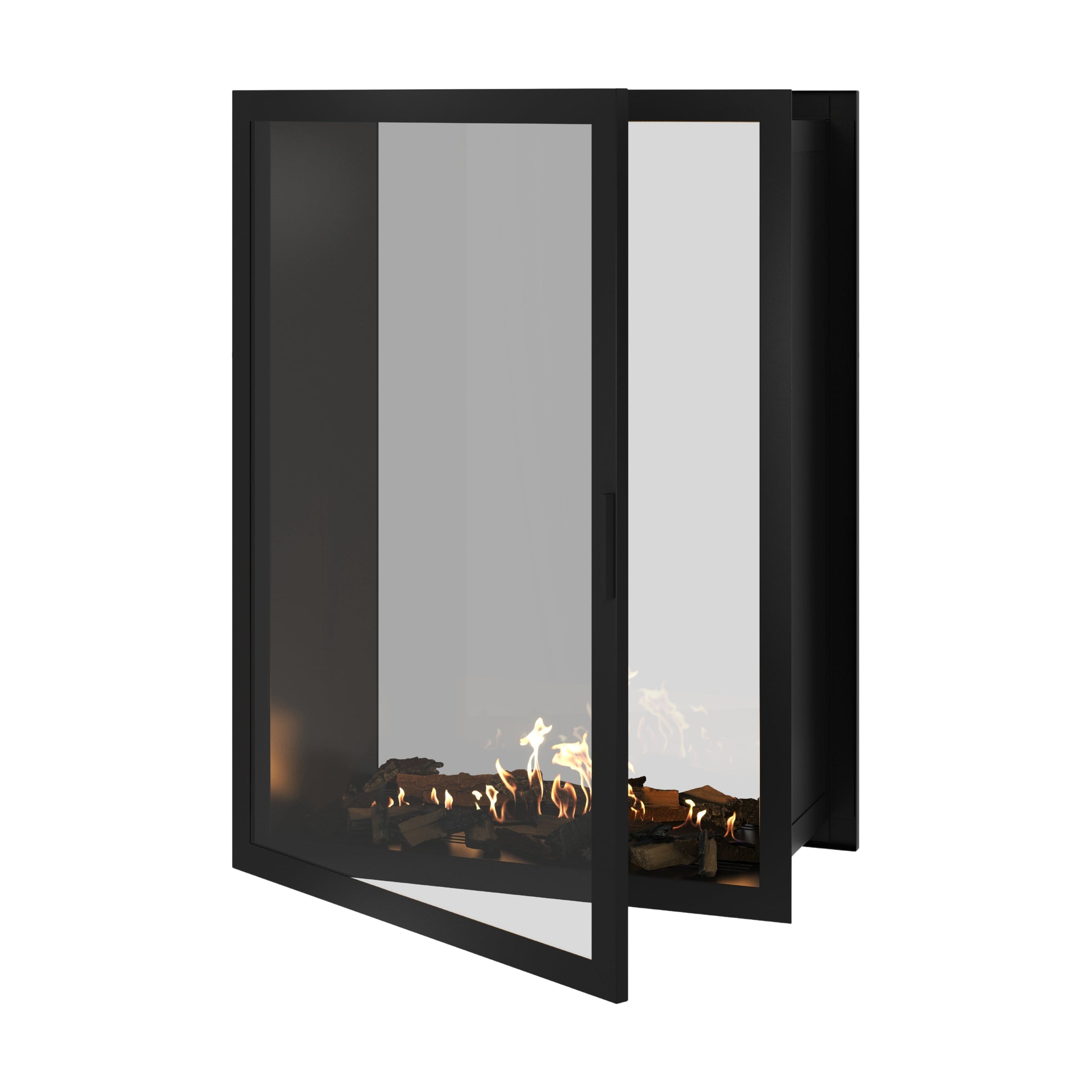 Fame Vertical Doorkijkhaard Met Volle Glas 100 x 120 cm – afbeelding 1
