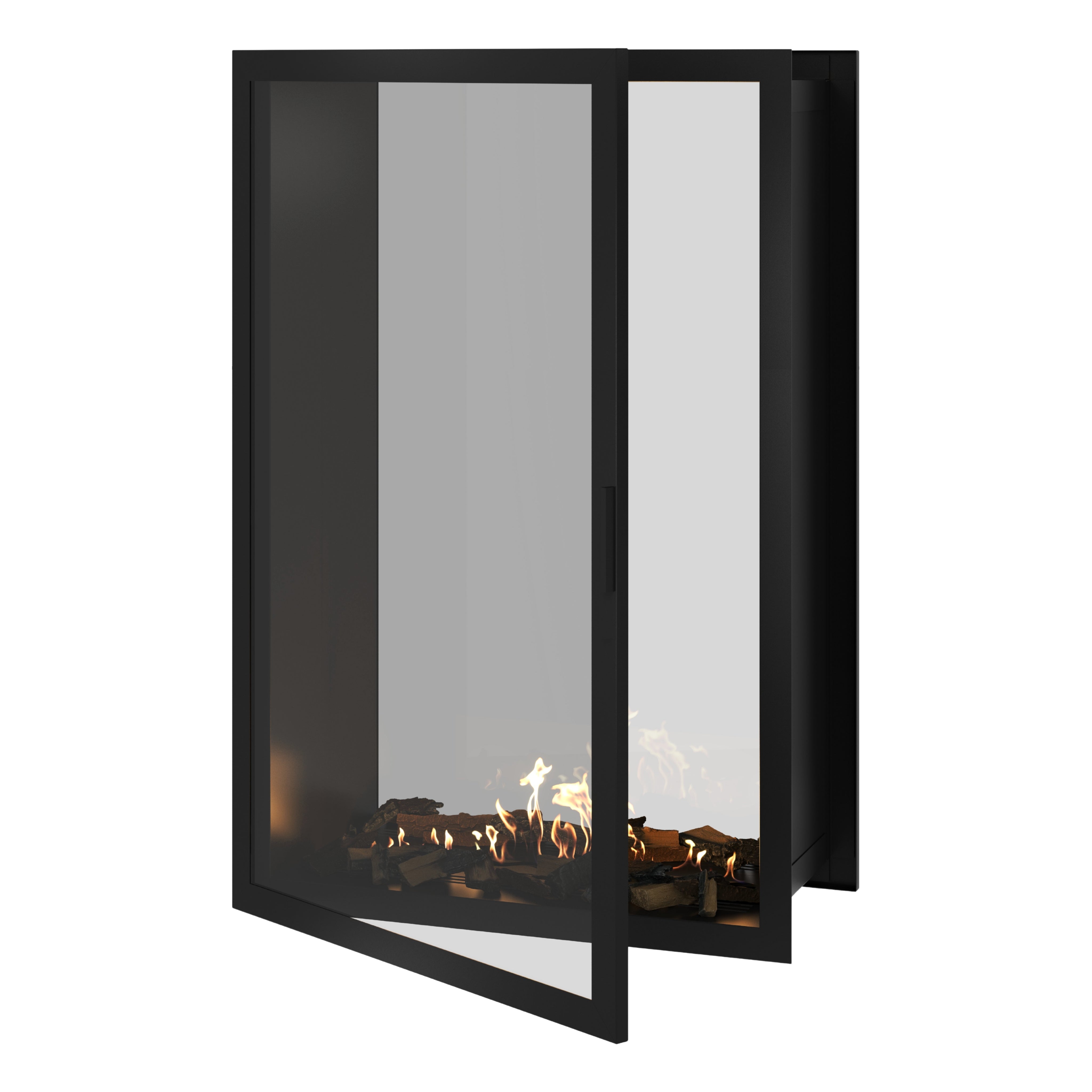 Fame Vertical Doorkijkhaard Met Volle Glas 100 x 160 cm – afbeelding 1