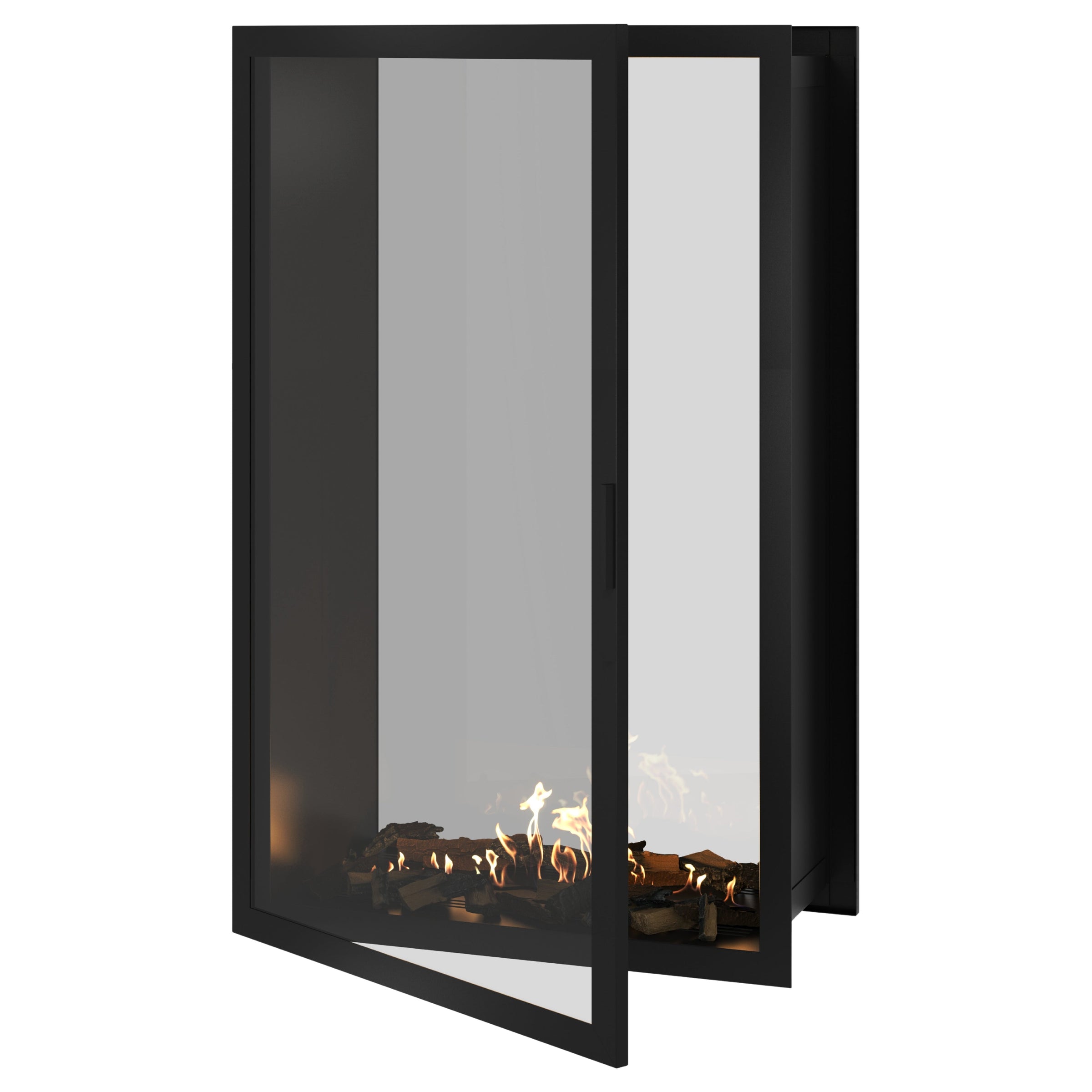 Fame Vertical Doorkijkhaard Met Volle Glas 100 x 180 cm – afbeelding 1