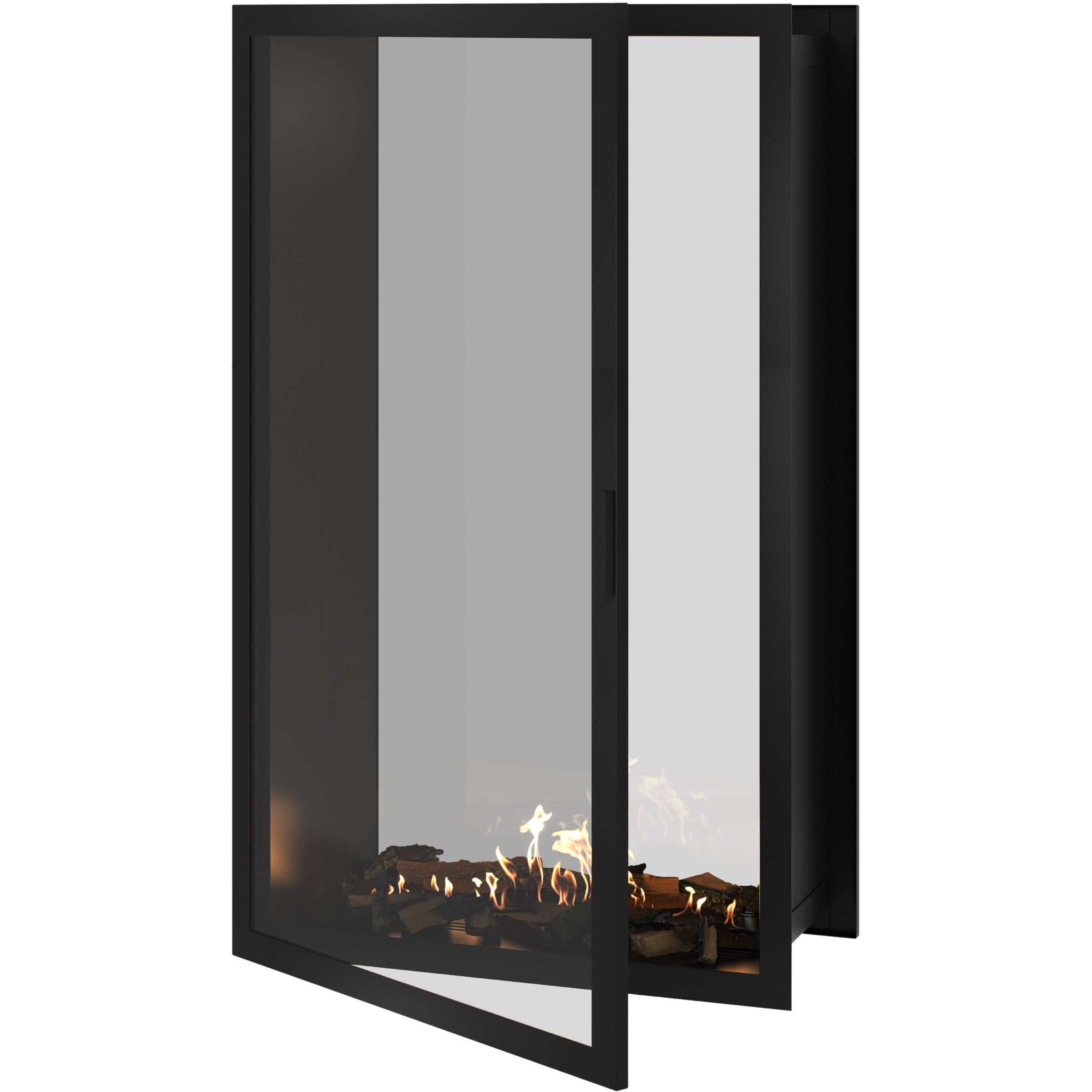 Fame Vertical Doorkijkhaard Met Volle Glas 100 x 200 cm – afbeelding 1