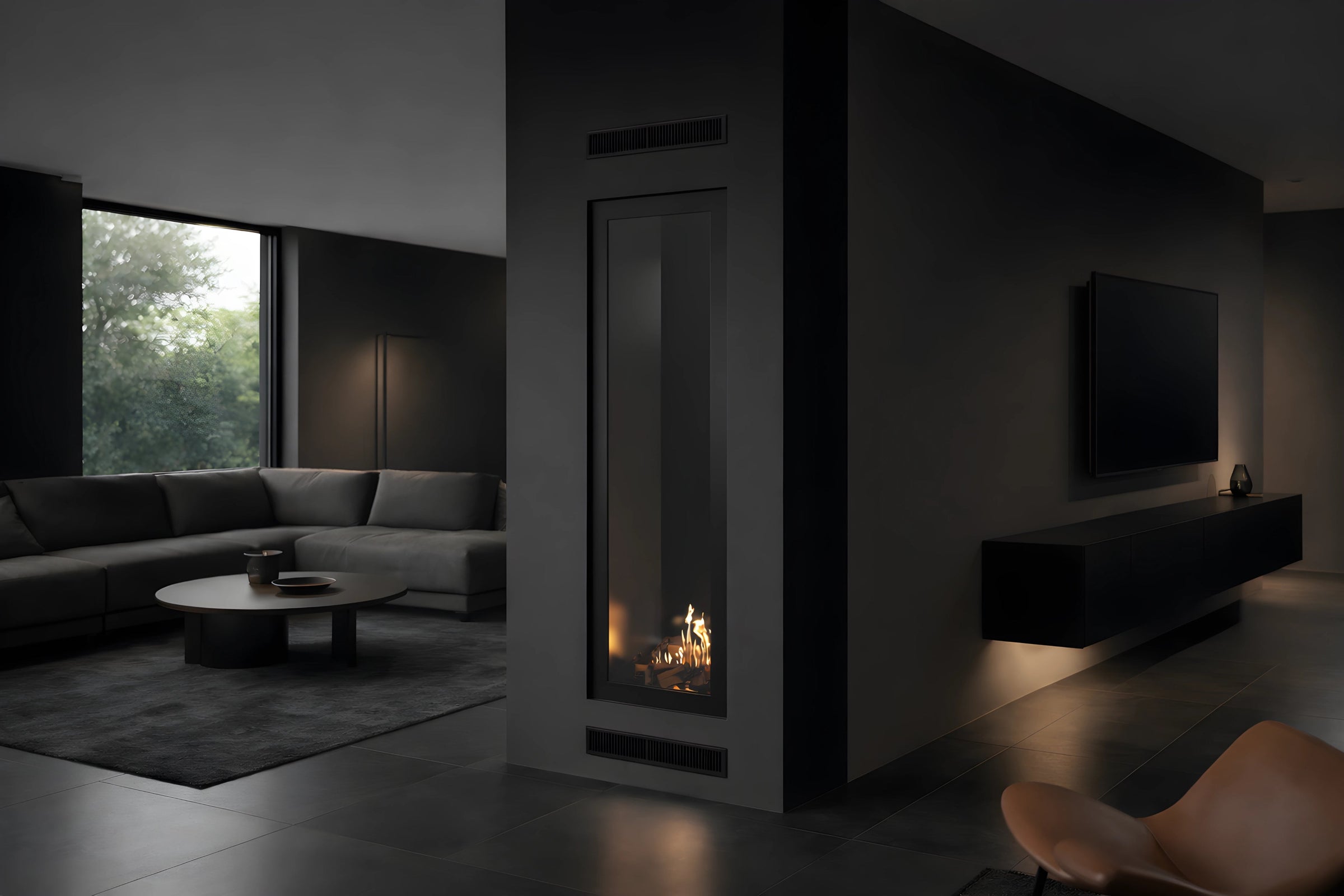 Fame Vertical Doorkijkhaard Met Volle Glas 60 x 140 cm – afbeelding 4