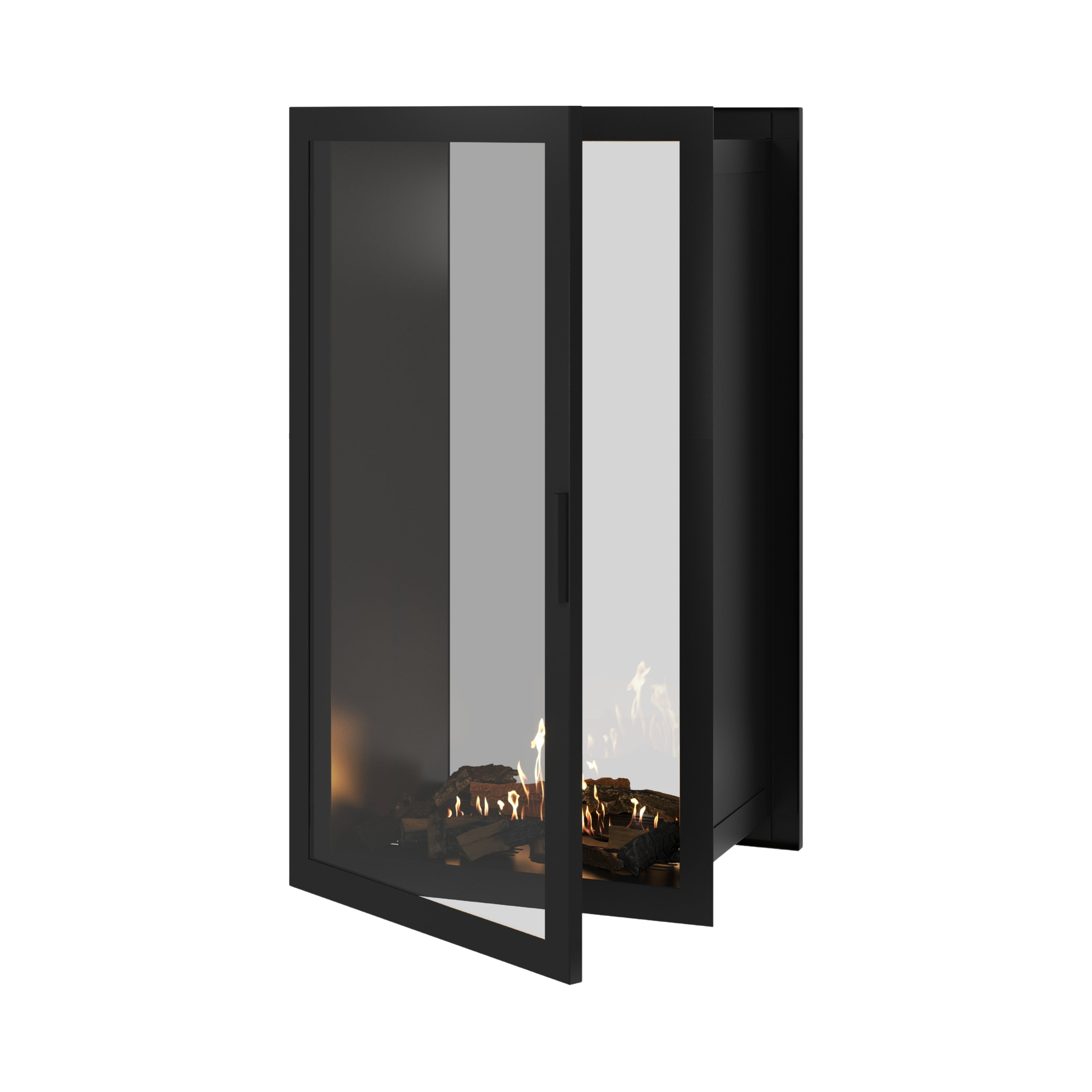 Fame Vertical Doorkijkhaard Met Volle Glas 70 x 120 cm – afbeelding 1