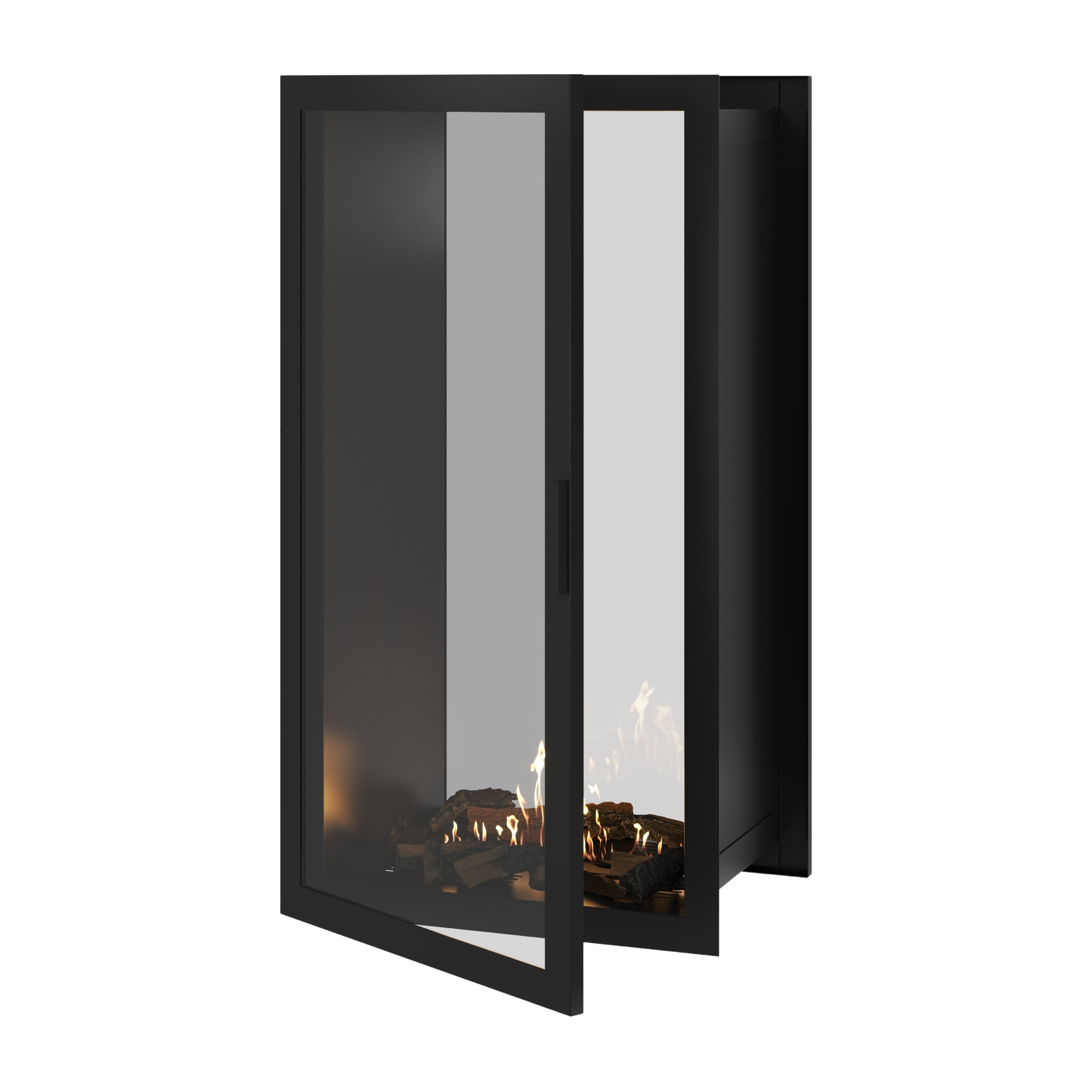 Fame Vertical Doorkijkhaard Met Volle Glas 70 x 140 cm – afbeelding 1
