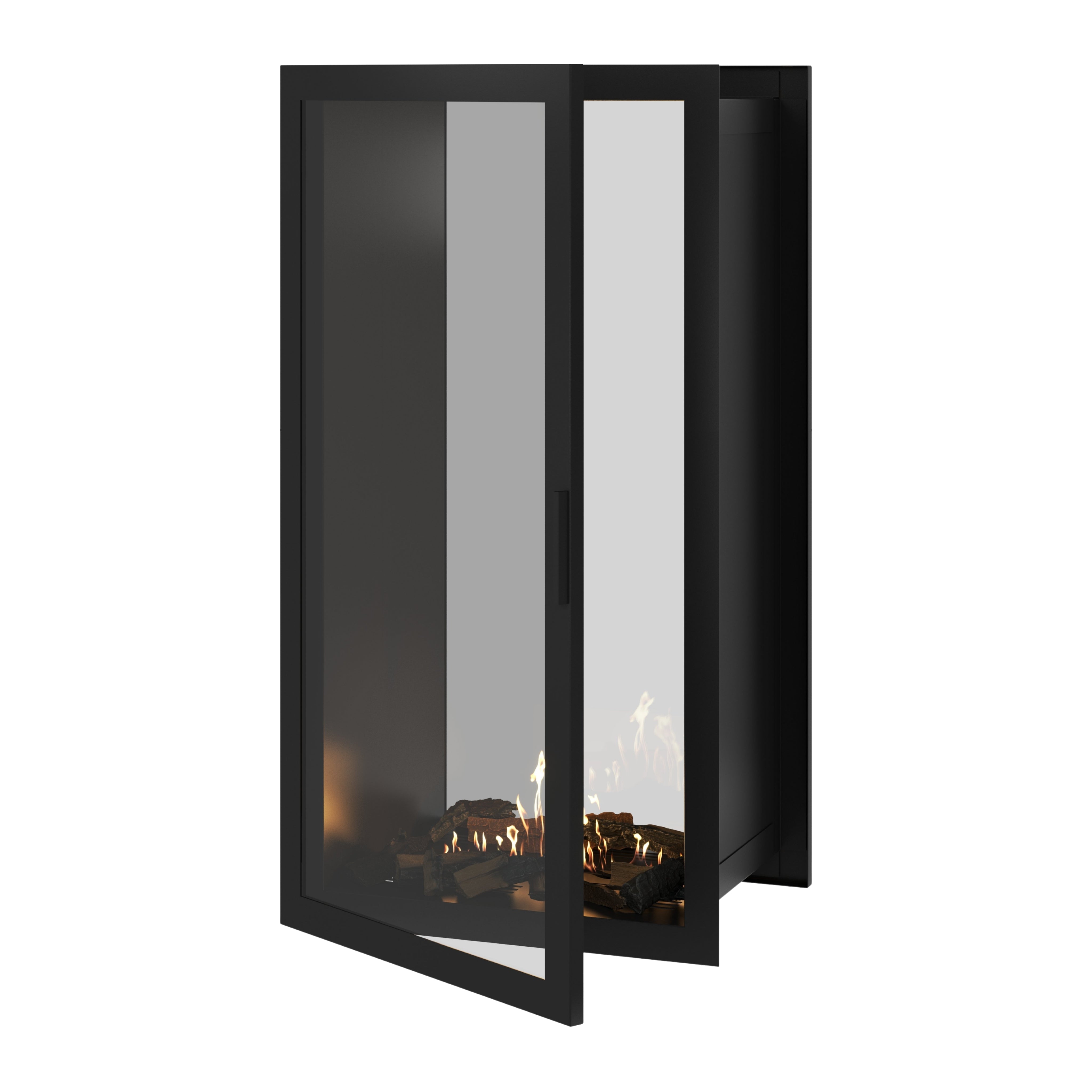 Fame Vertical Doorkijkhaard Met Volle Glas 70 x 160 cm – afbeelding 1