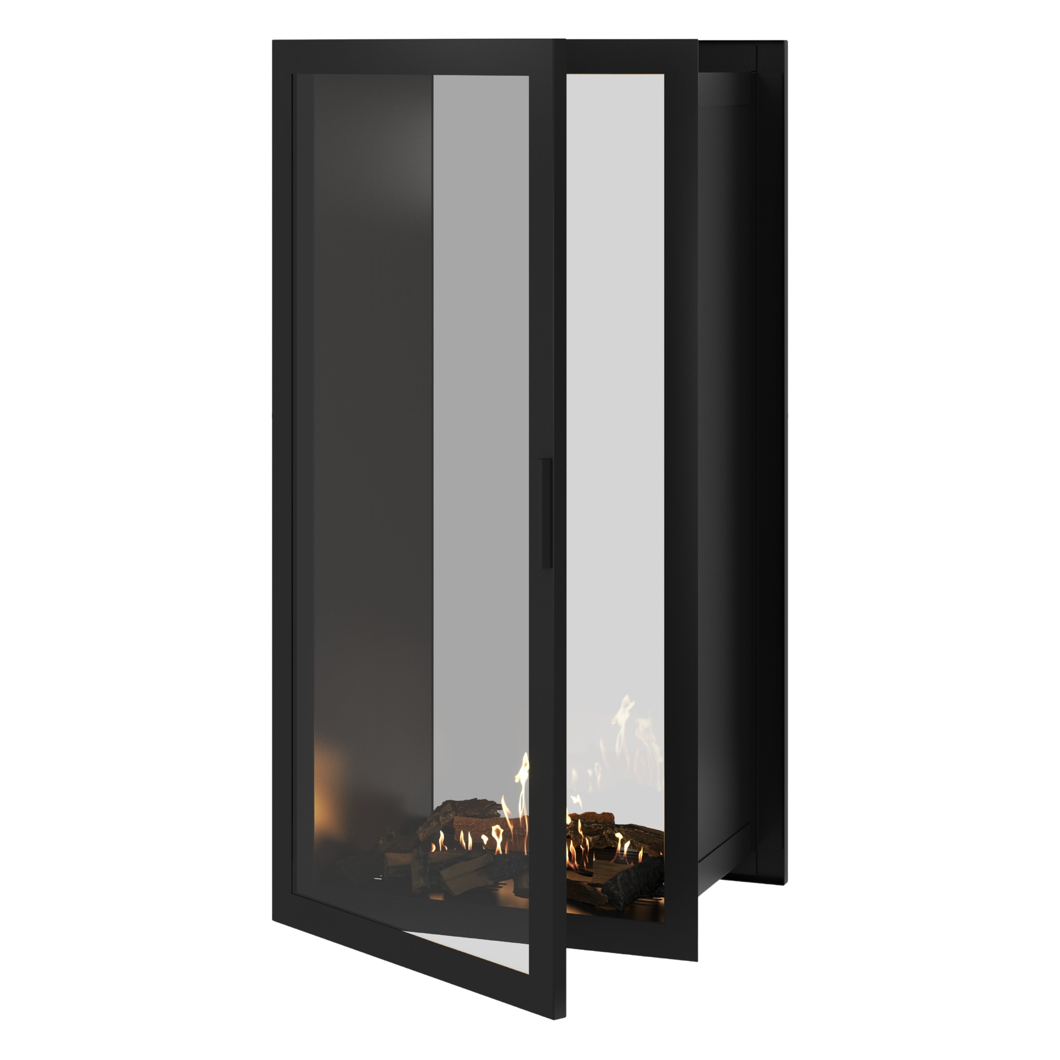 Fame Vertical Doorkijkhaard Met Volle Glas 70 x 180 cm – afbeelding 1