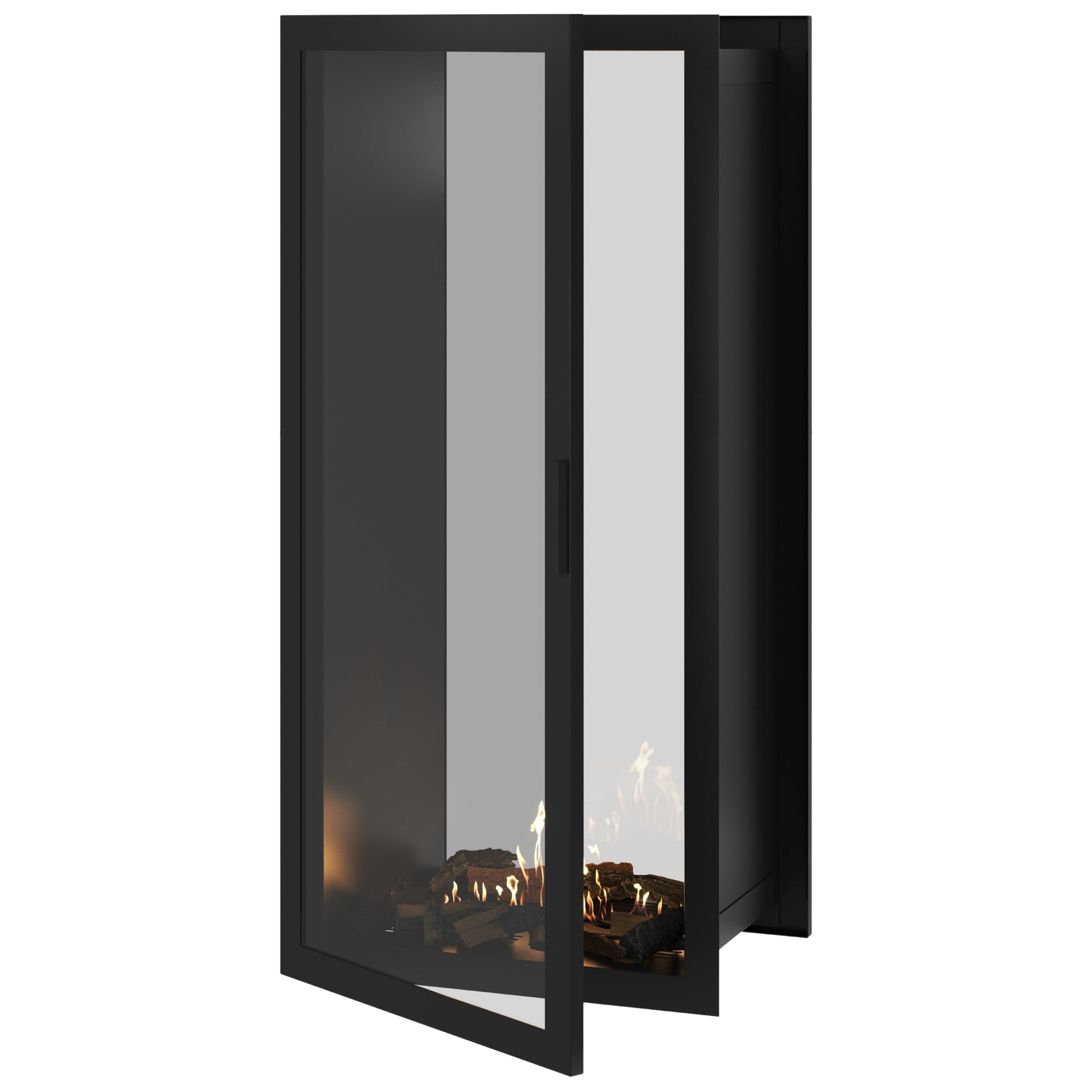 Fame Vertical Doorkijkhaard Met Volle Glas 70 x 200 cm – afbeelding 1