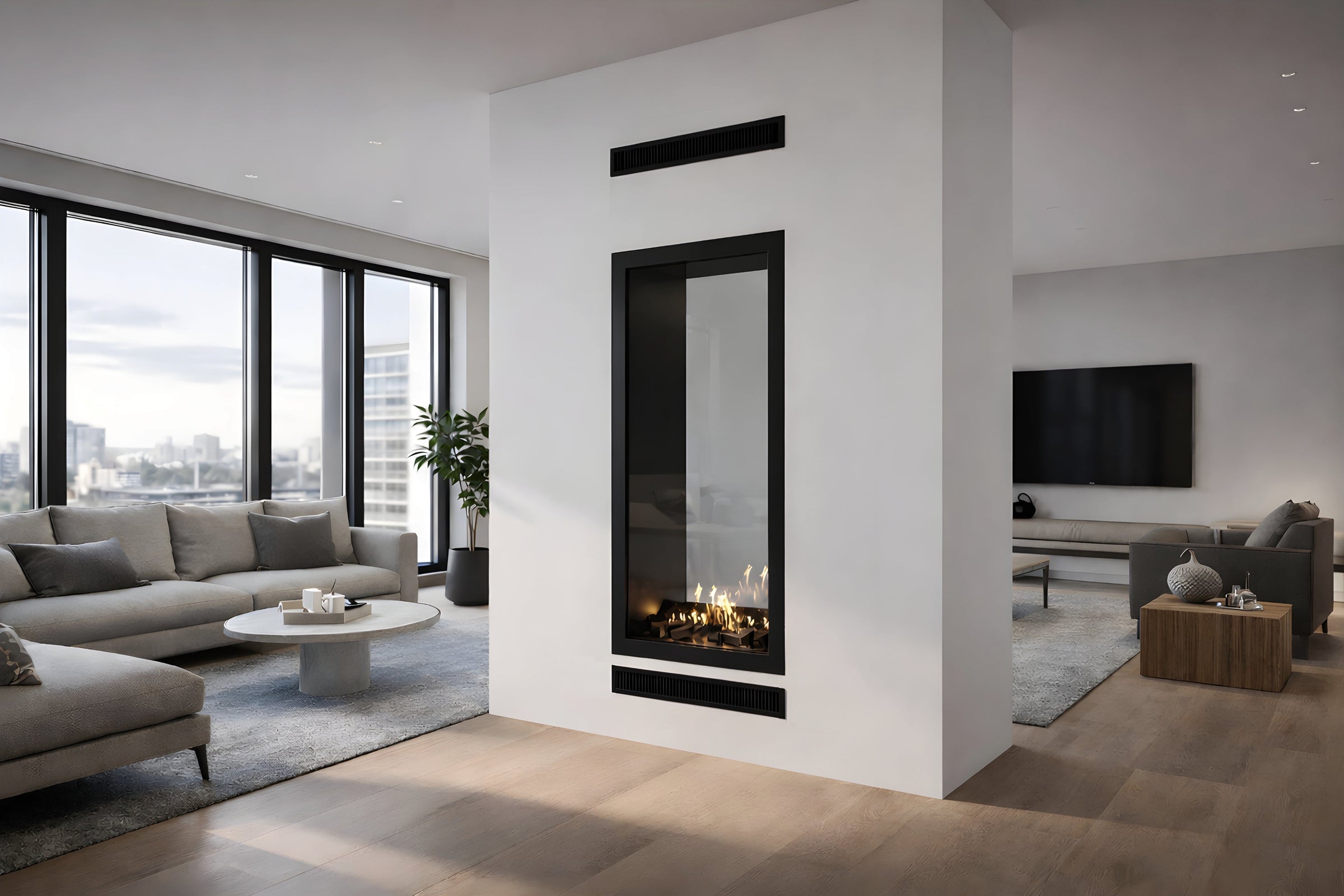 Fame Vertical Doorkijkhaard Met Volle Glas 80 x 100 cm – afbeelding 5