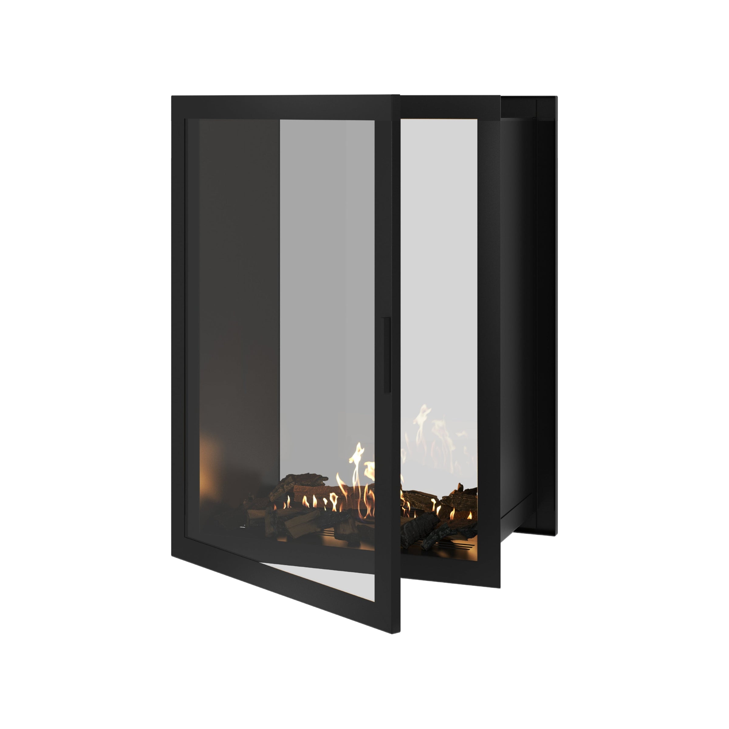 Fame Vertical Doorkijkhaard Met Volle Glas 80 x 100 cm – afbeelding 1