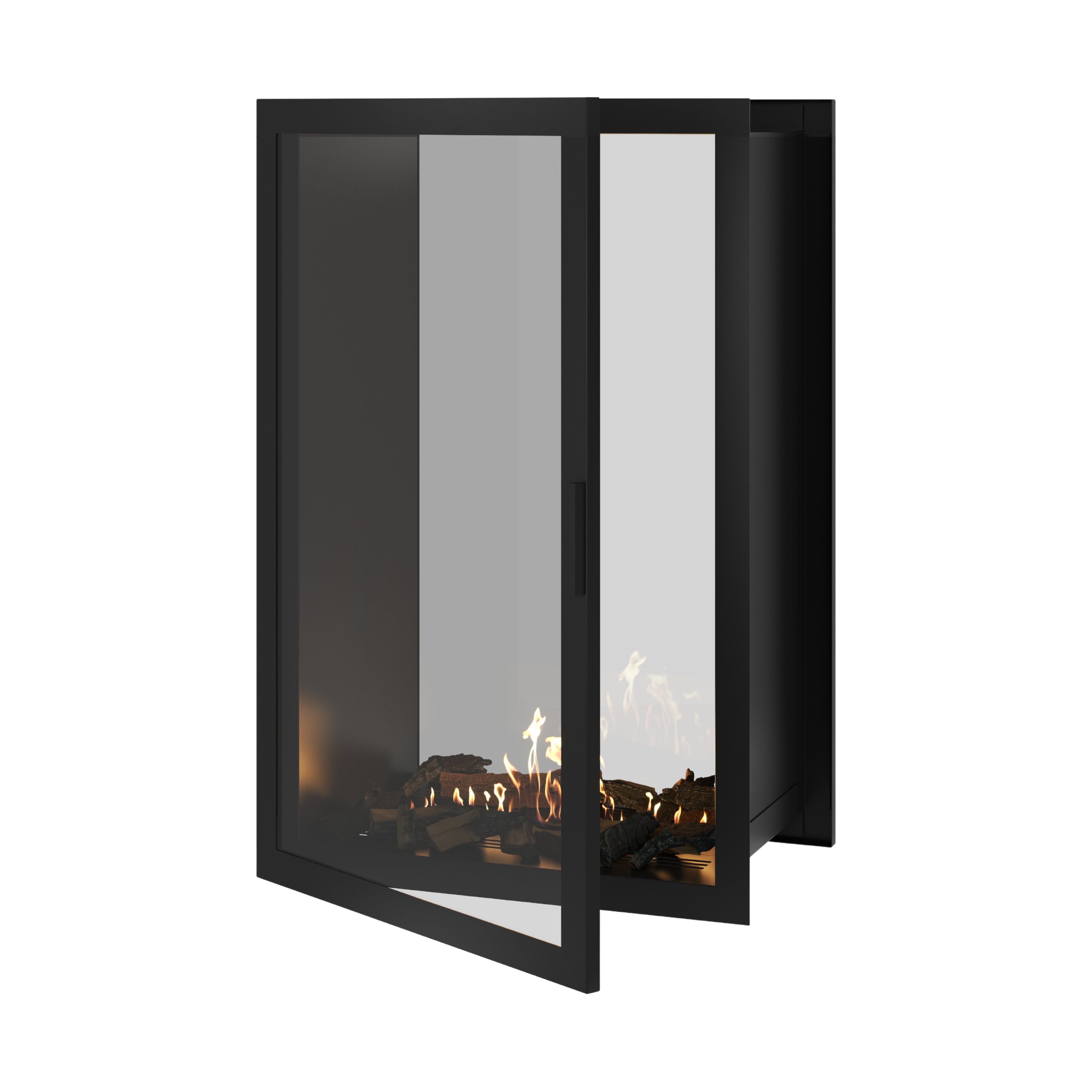 Fame Vertical Doorkijkhaard Met Volle Glas 80 x 140 cm – afbeelding 1