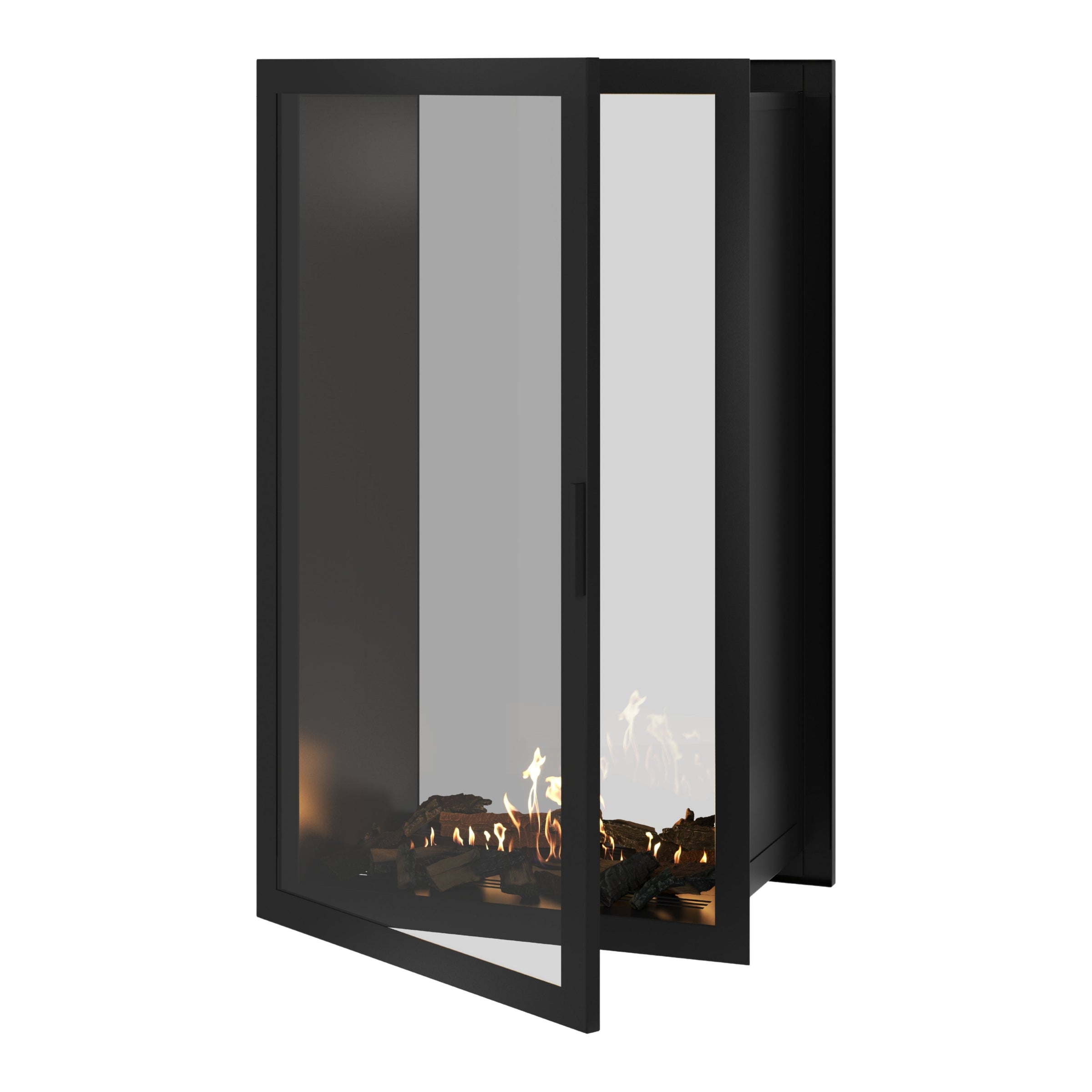 Fame Vertical Doorkijkhaard Met Volle Glas 80 x 160 cm – afbeelding 1