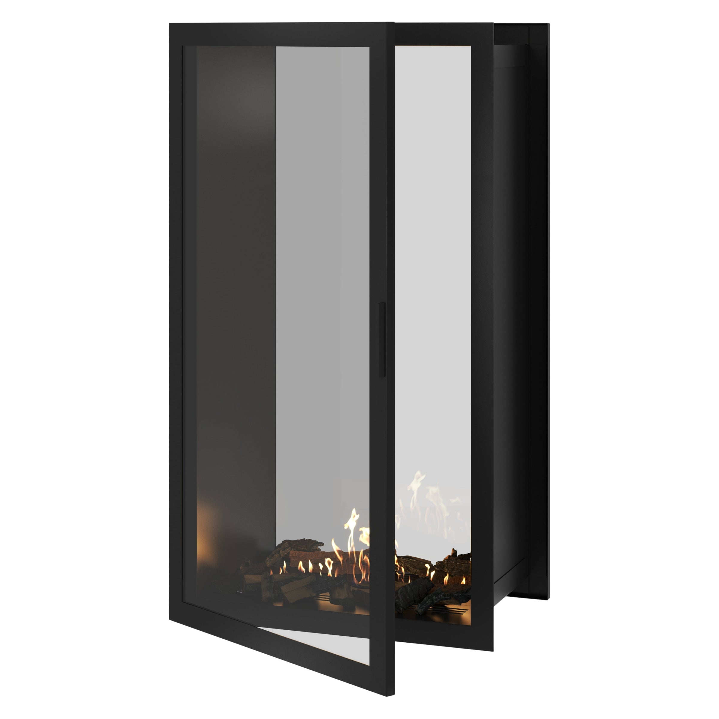 Fame Vertical Doorkijkhaard Met Volle Glas 80 x 180 cm – afbeelding 1