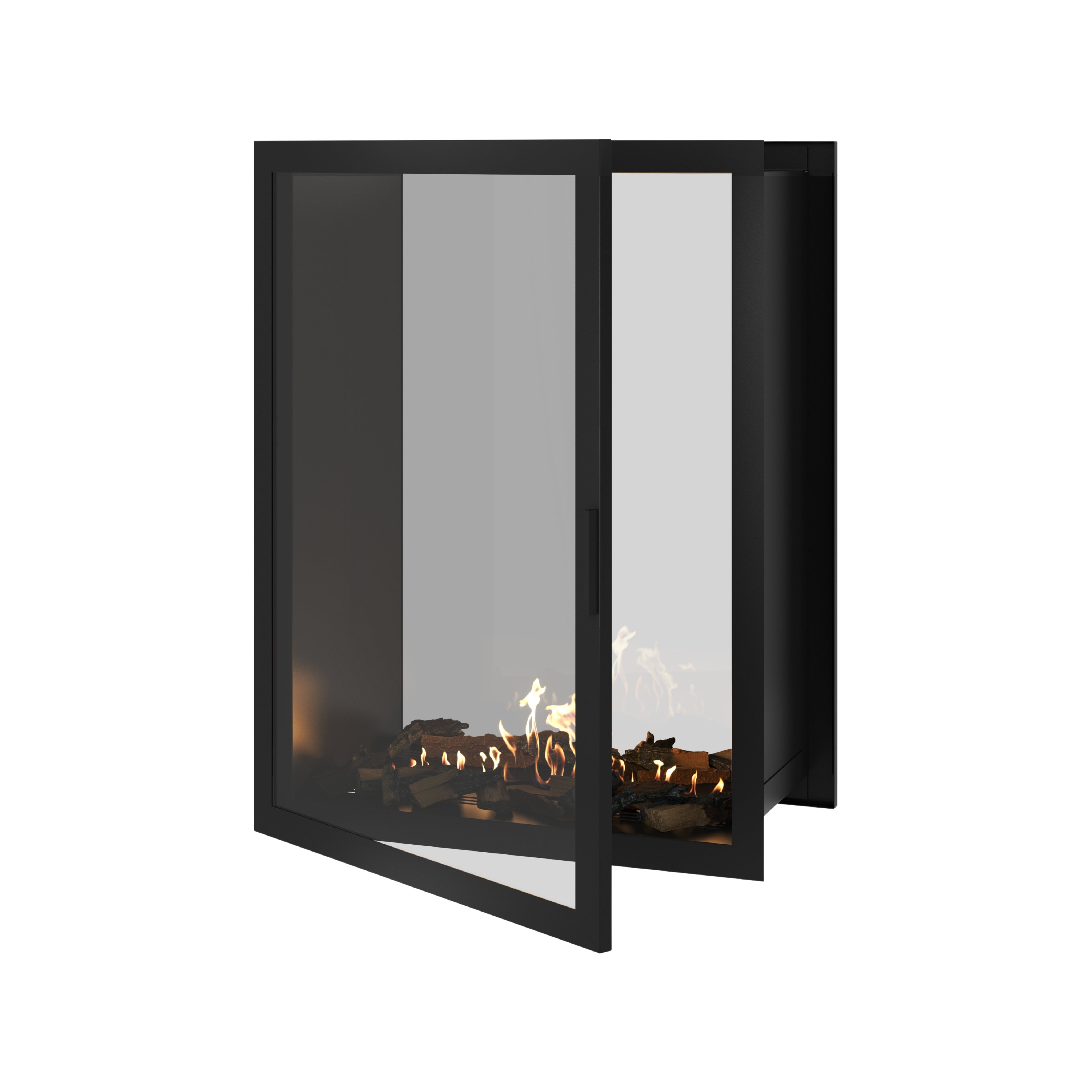 Fame Vertical Doorkijkhaard Met Volle Glas 90 x 100 cm – afbeelding 1