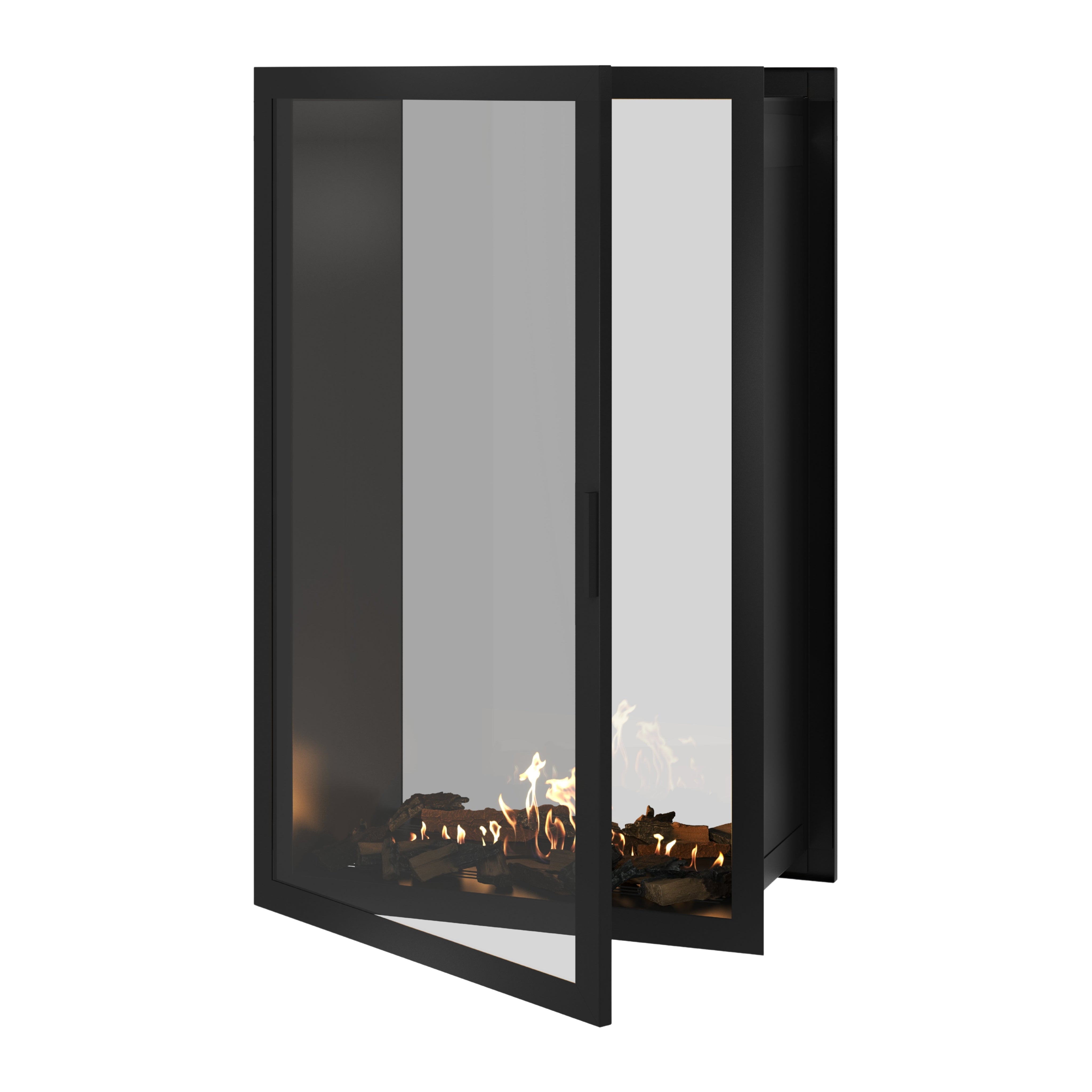 Fame Vertical Doorkijkhaard Met Volle Glas 90 x 140 cm – afbeelding 1